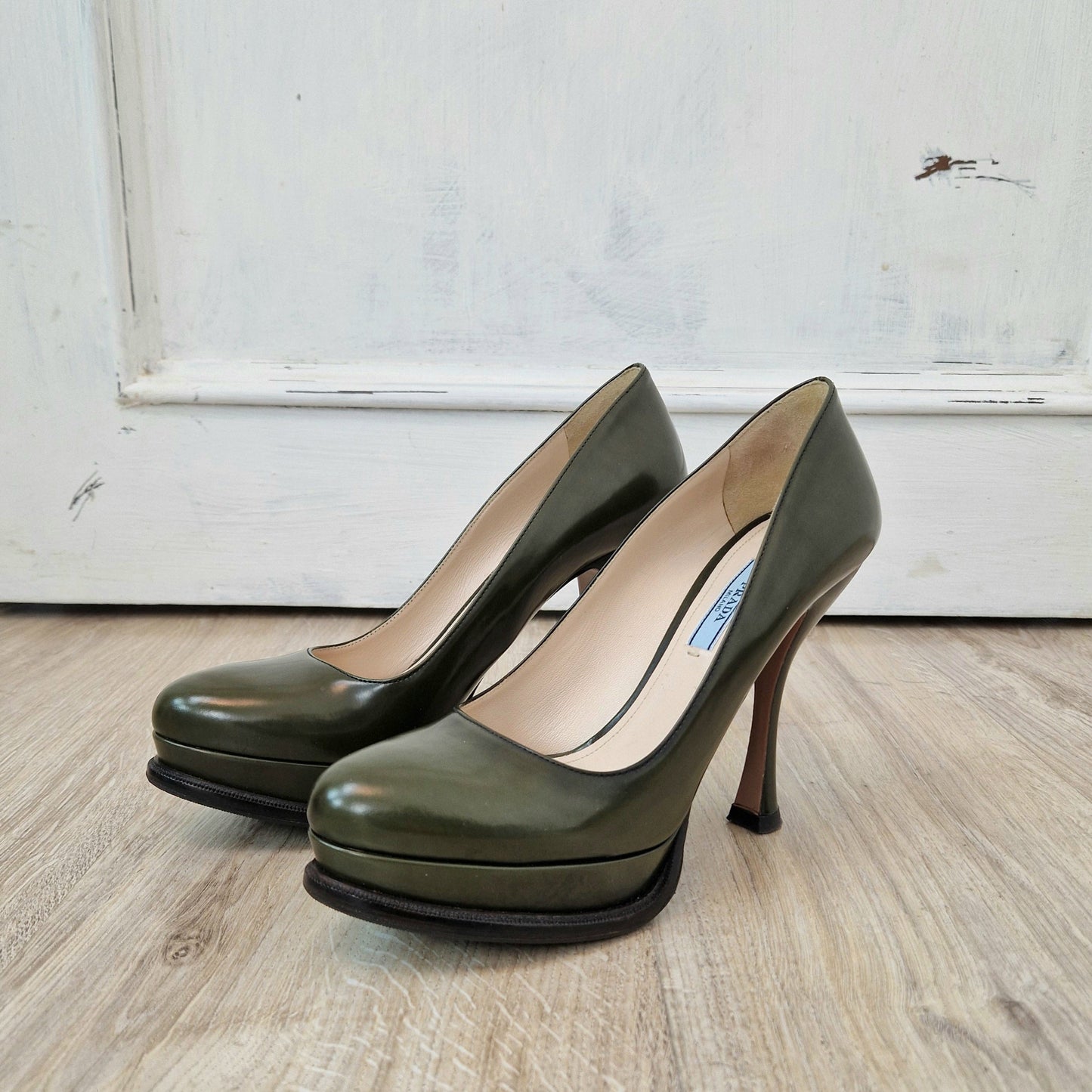 Prada | Scarpe in pelle verde