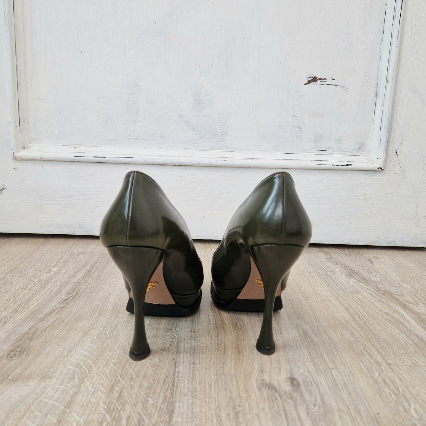 Prada | Scarpe in pelle verde