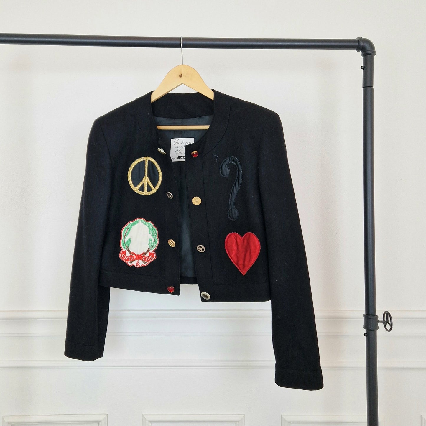 Giacca corta Moschino peace&love