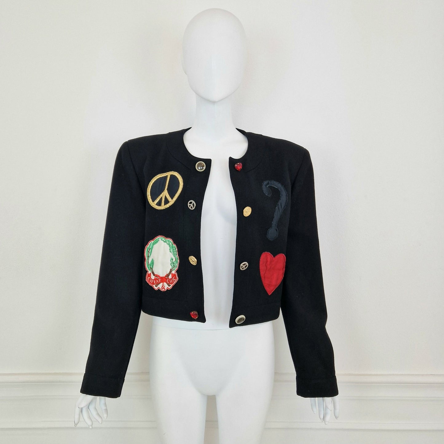 Giacca corta Moschino peace&love