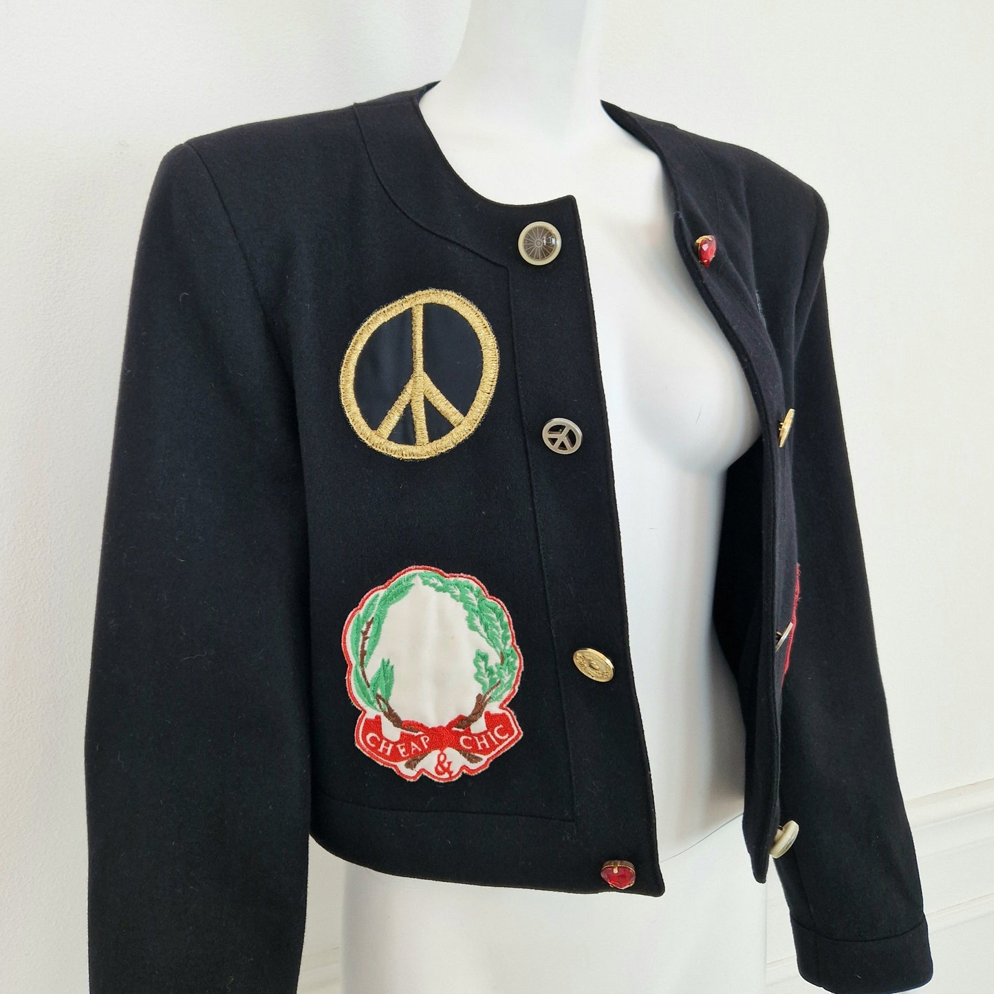 Giacca corta Moschino peace&love