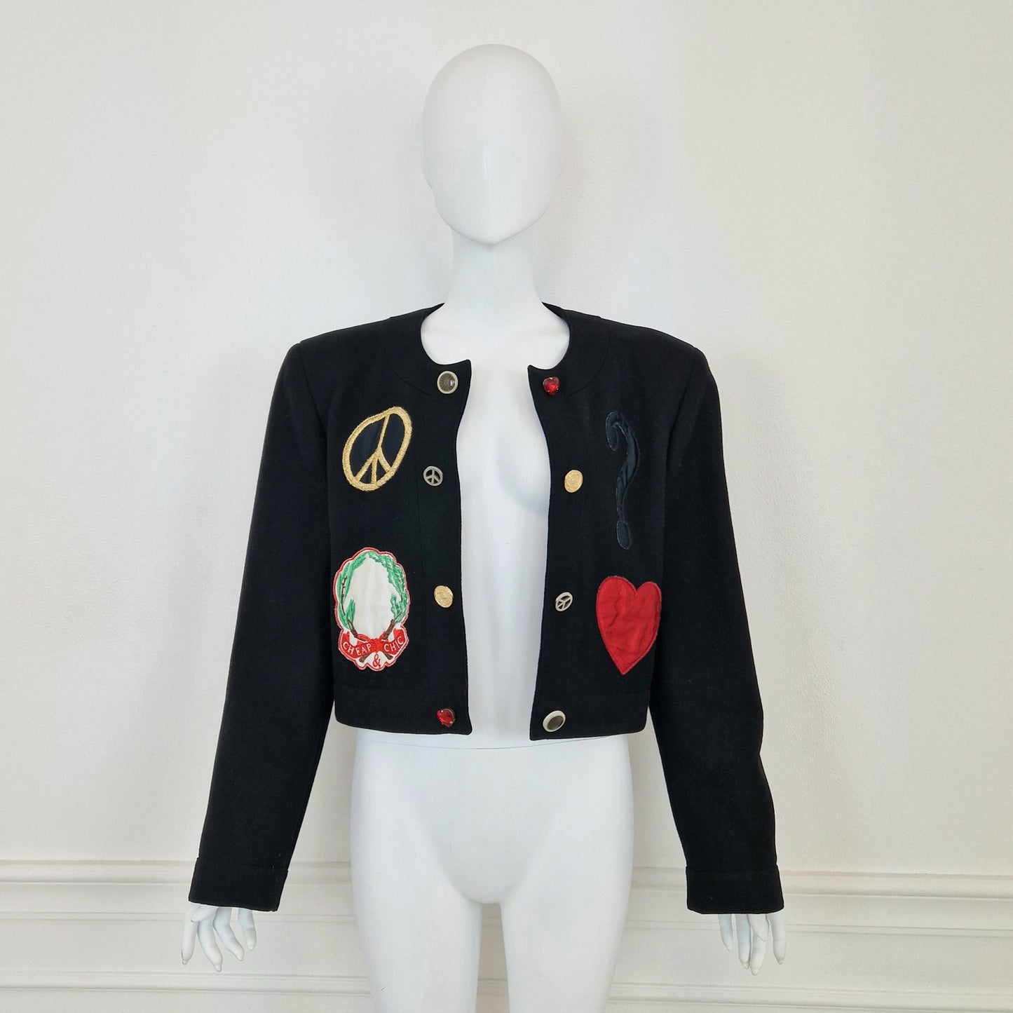 Giacca corta Moschino peace&love