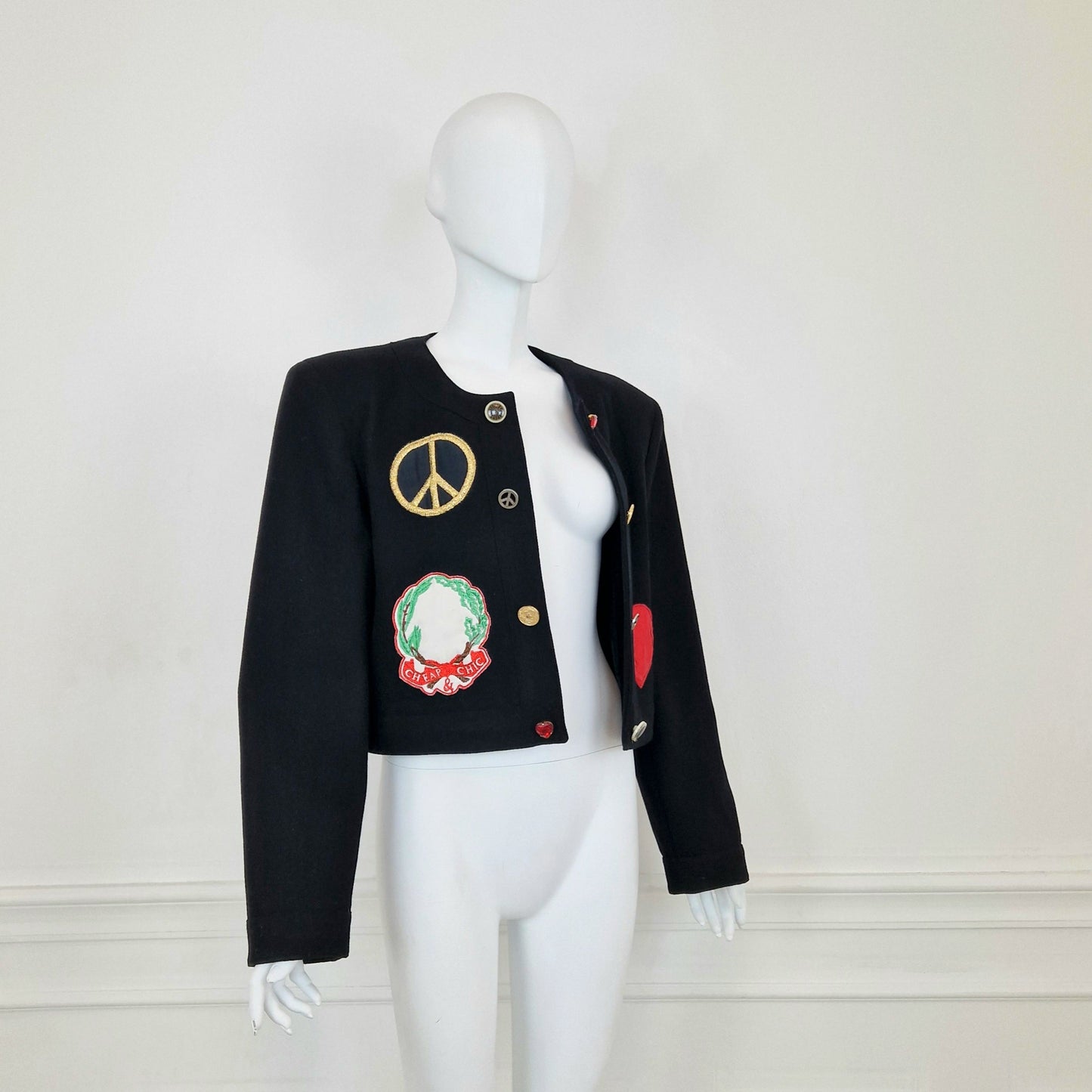 Giacca corta Moschino peace&love