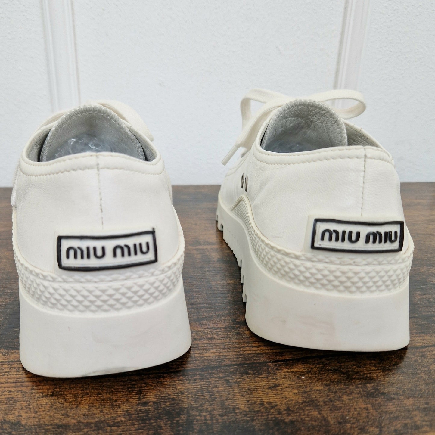 Miu Miu | Sneakers in pelle bianca