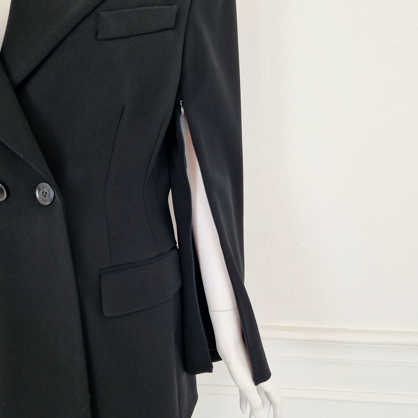 Moschino Boutique | Blazer nero con cerniere