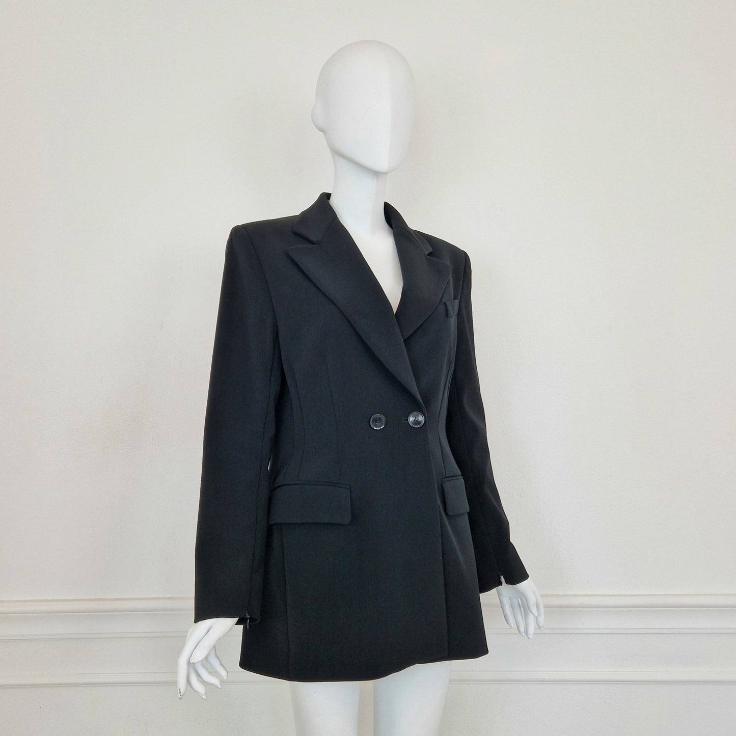 Moschino Boutique | Blazer nero con cerniere