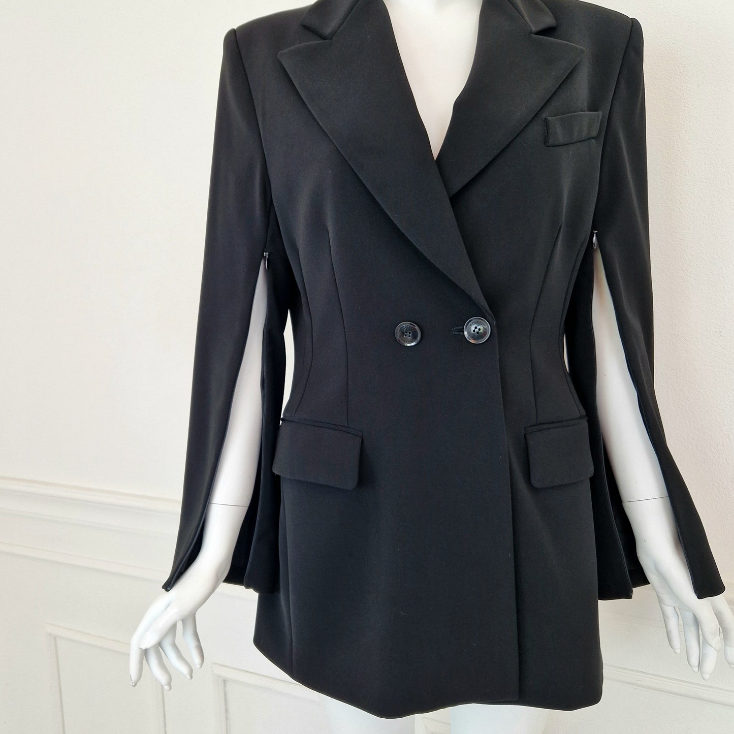 Moschino Boutique | Blazer nero con cerniere