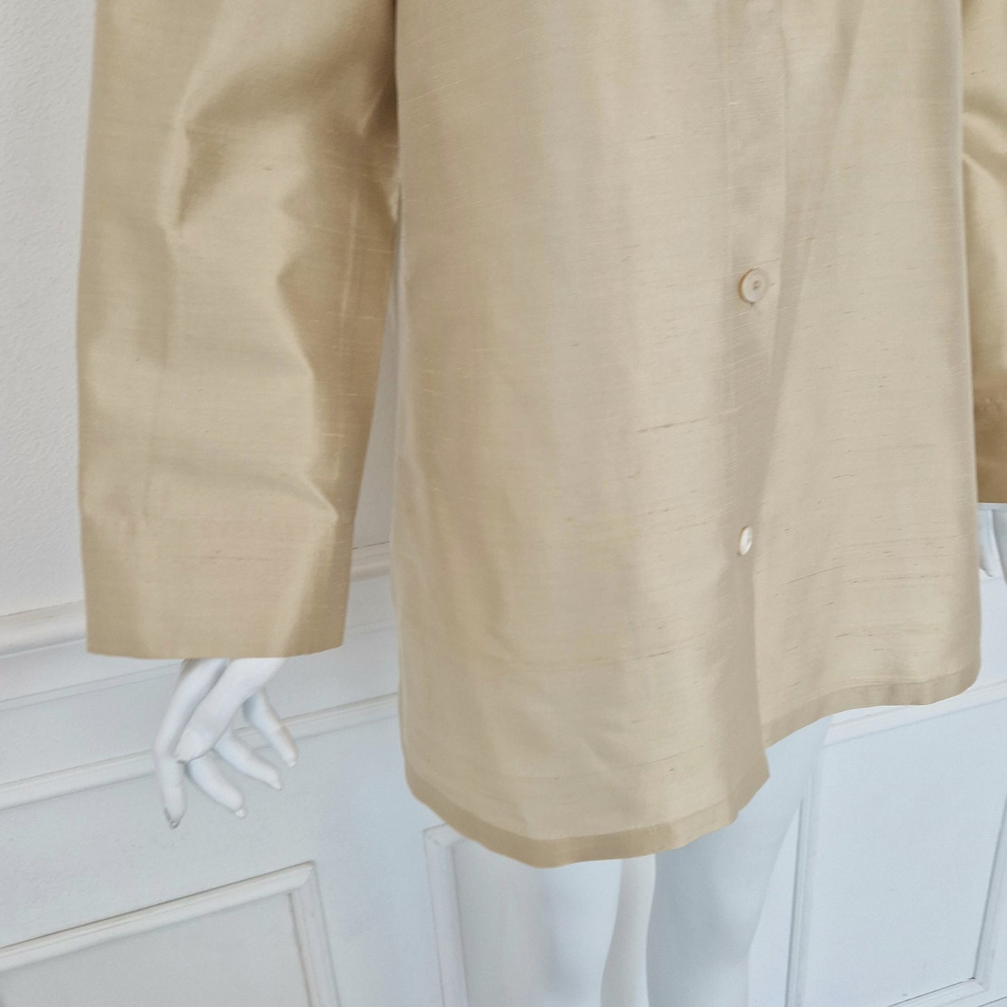 Max Mara | Camicia beige pura seta