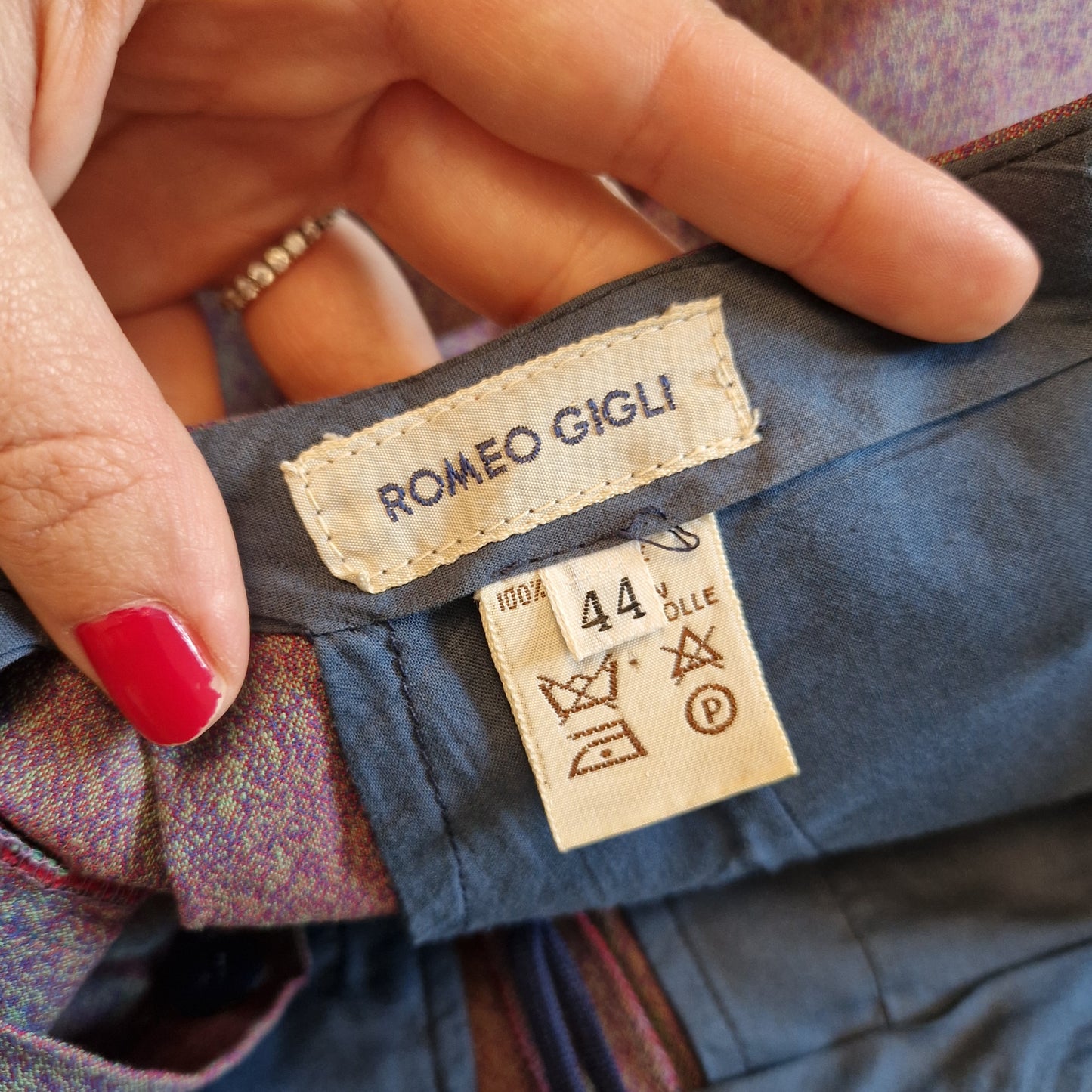 Romeo Gigli | Pantaloni vintage blu-viola