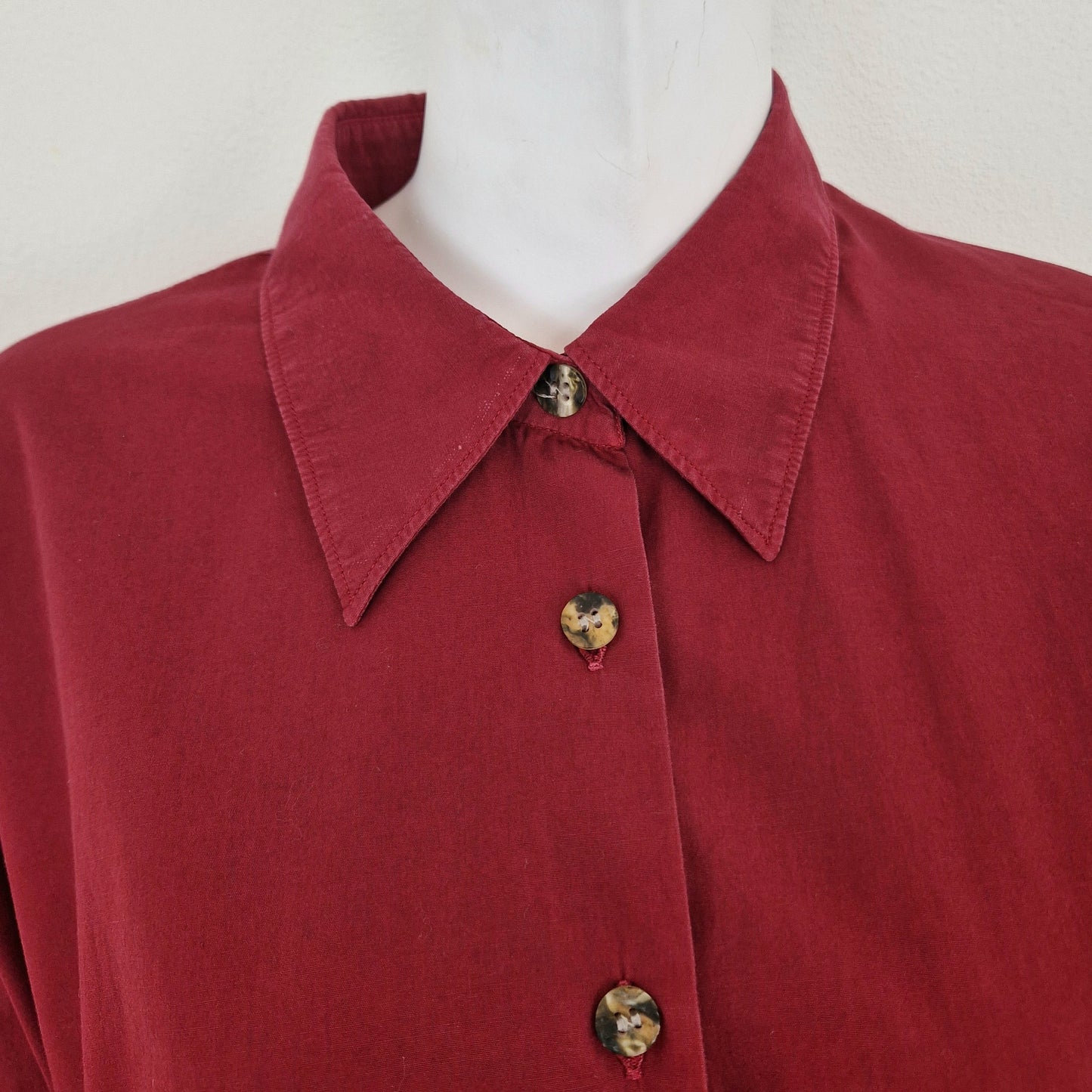 Romeo Gigli | Camicia bordeaux con balze