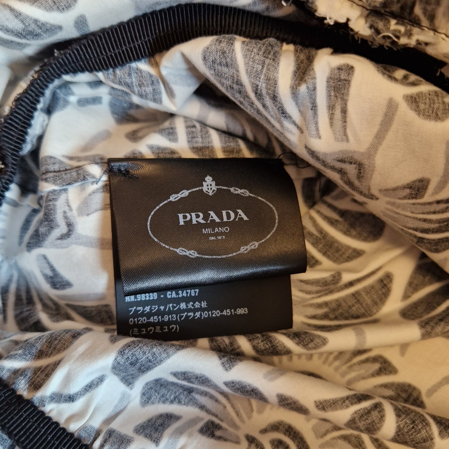 Prada | Abito in cotone bianco e nero