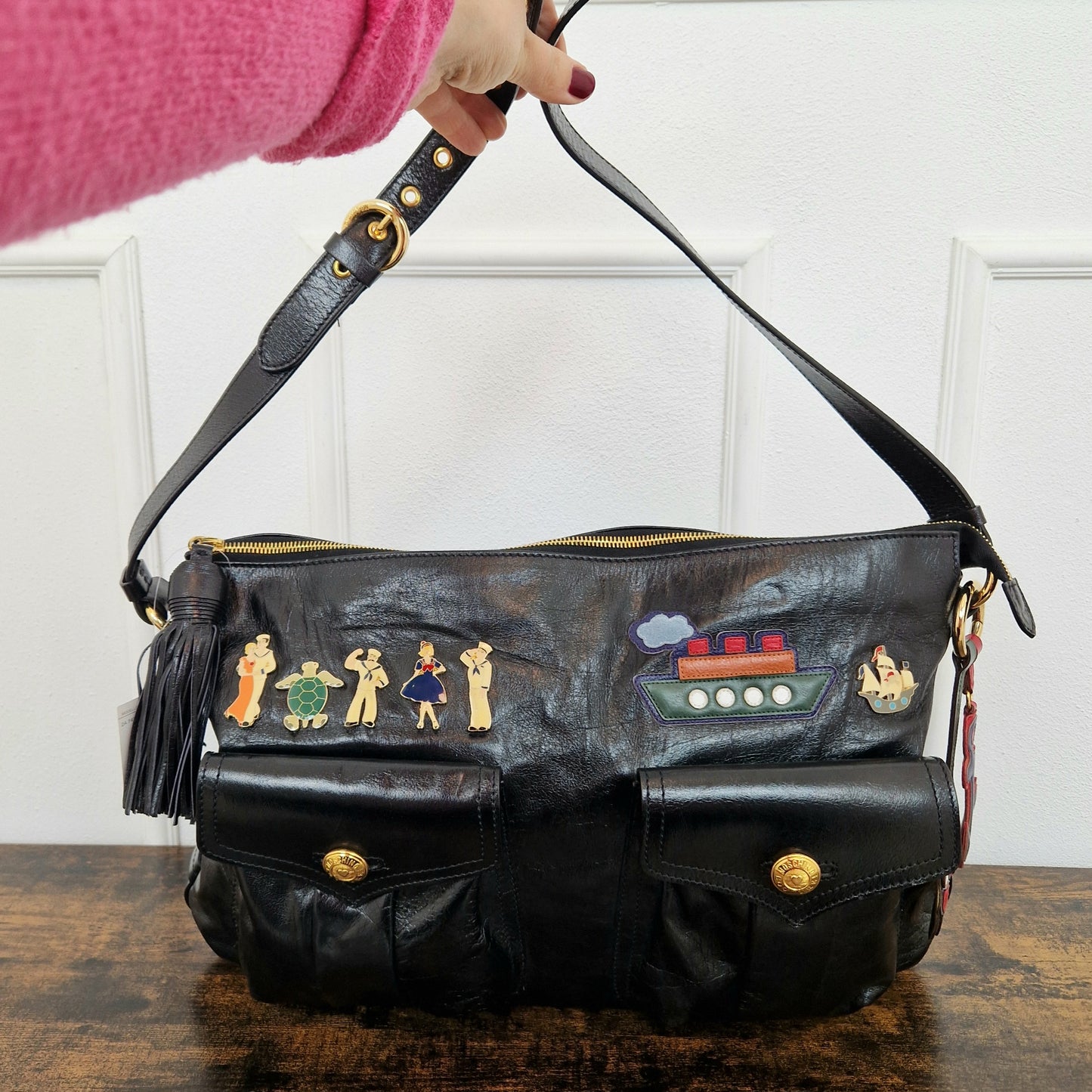 Moschino Couture | Maxi borsa pelle nera