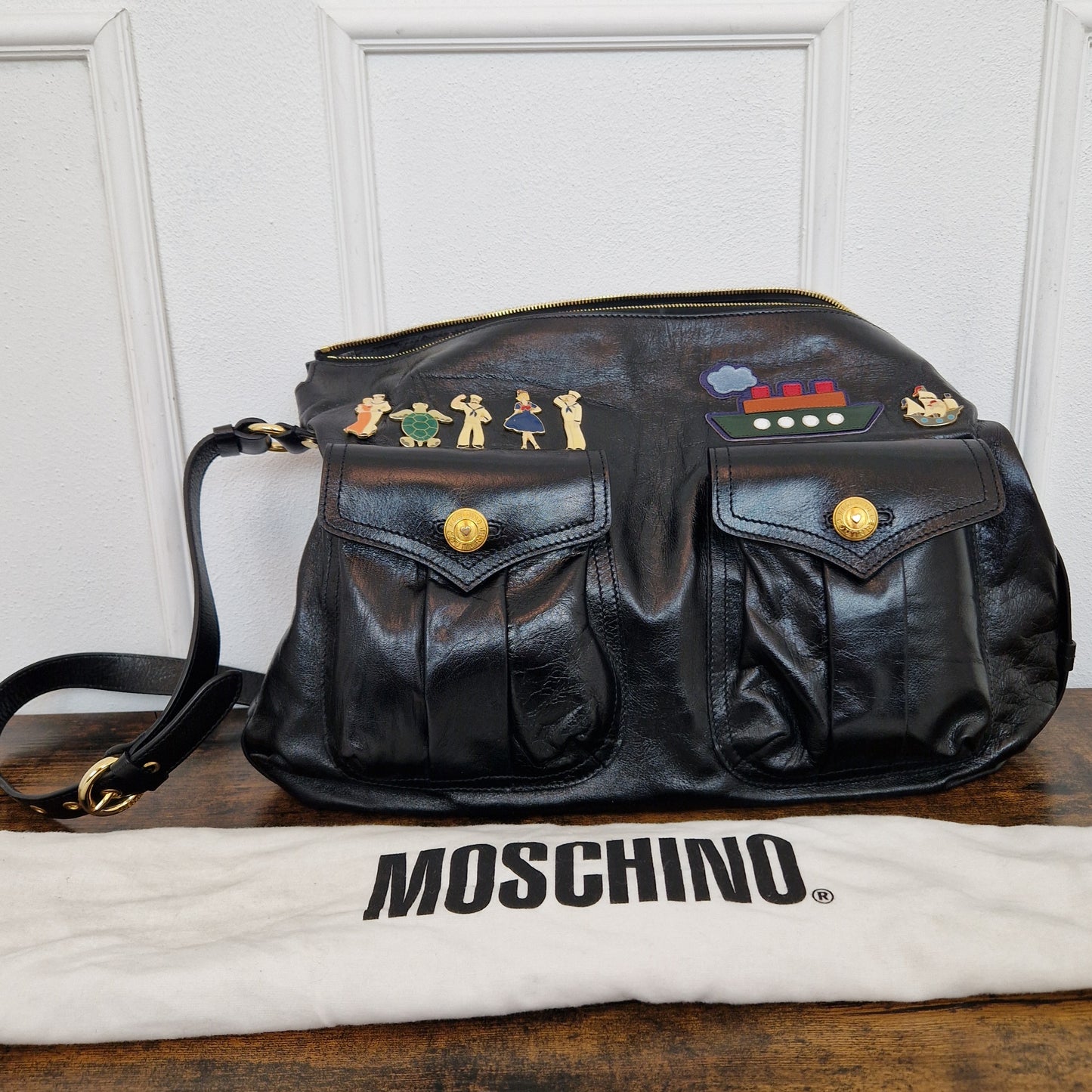 Moschino Couture | Maxi borsa pelle nera