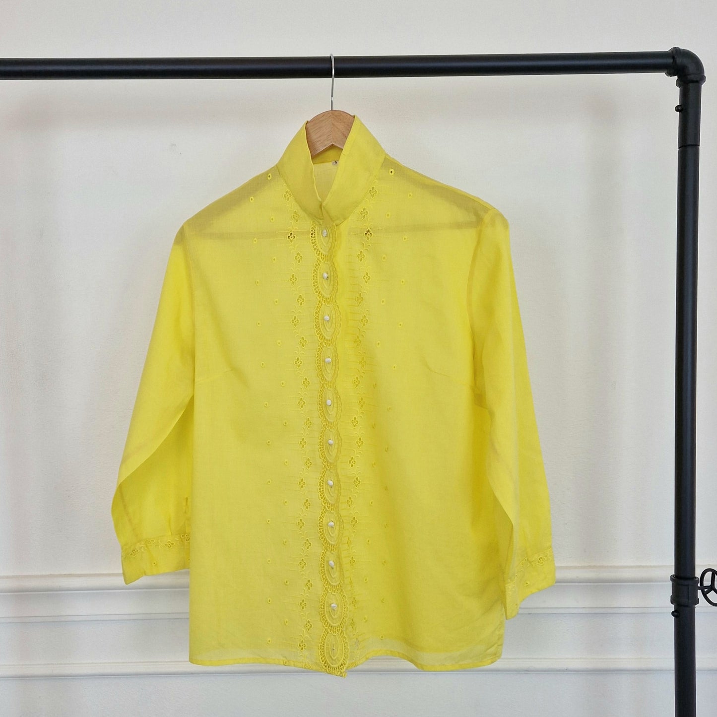 Camicia vintage giallo acceso