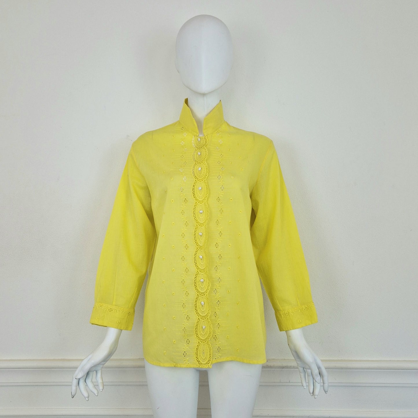 Camicia vintage giallo acceso