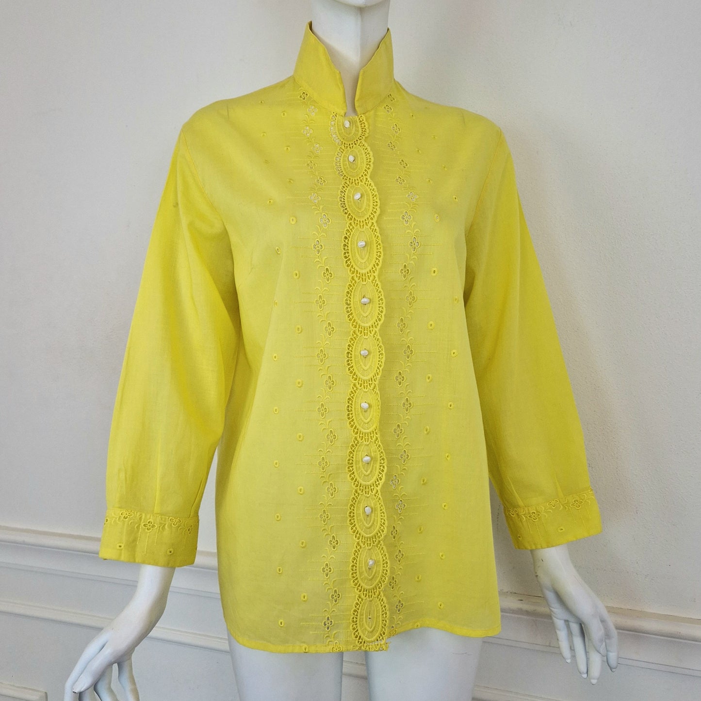 Camicia vintage giallo acceso