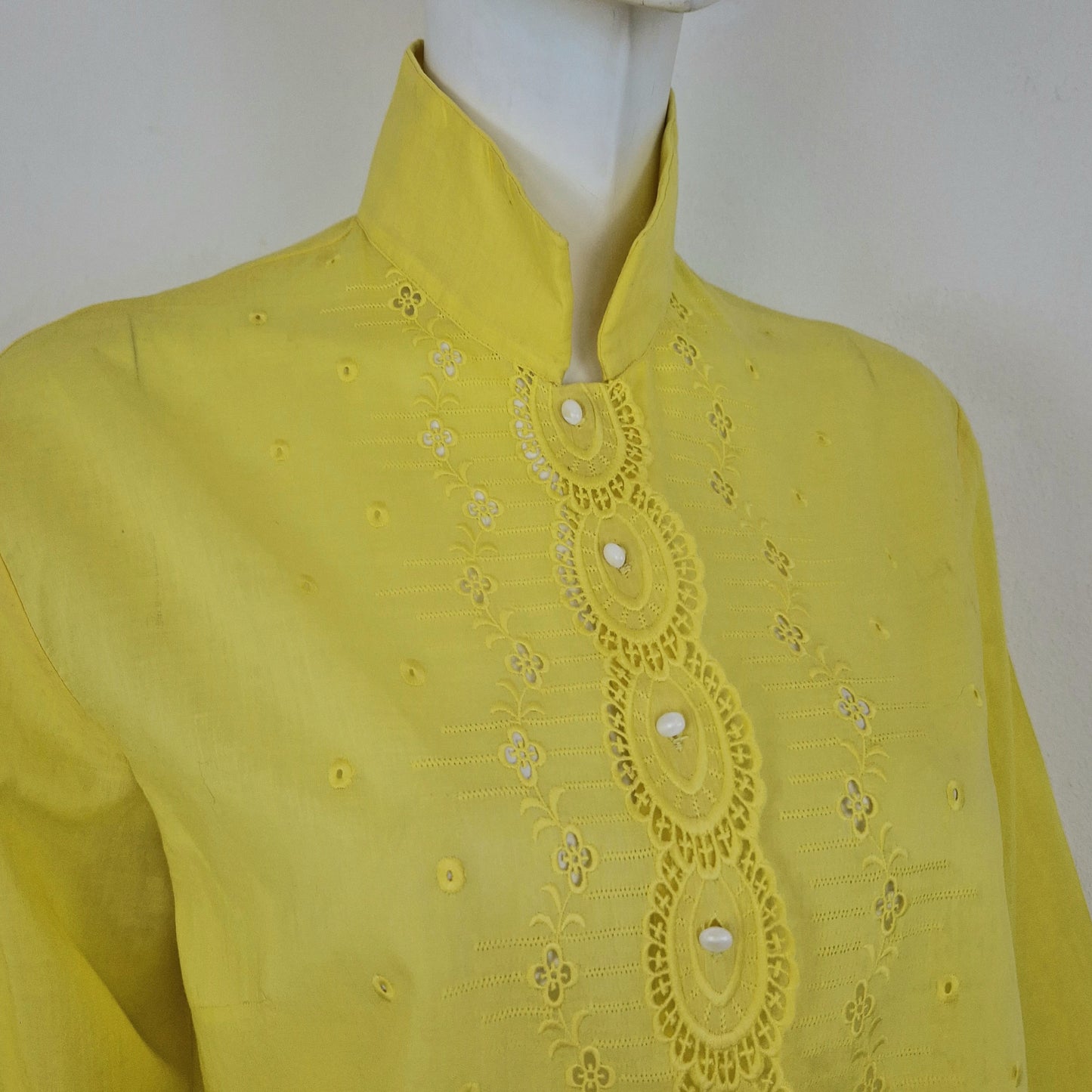 Camicia vintage giallo acceso