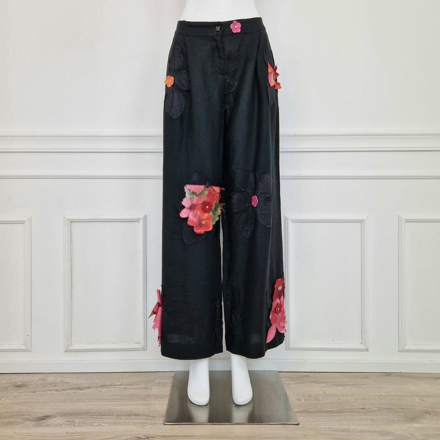 Mariella Burani | Completo pantalone fiori applicati