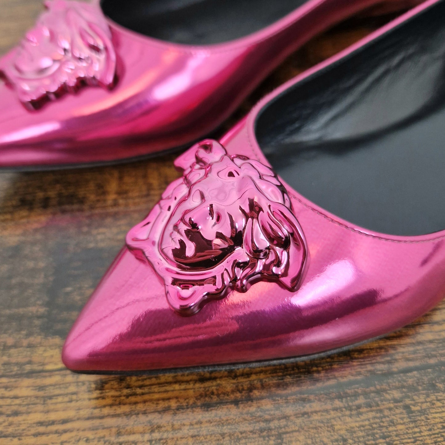 Versace | Ballerine rosa metallic