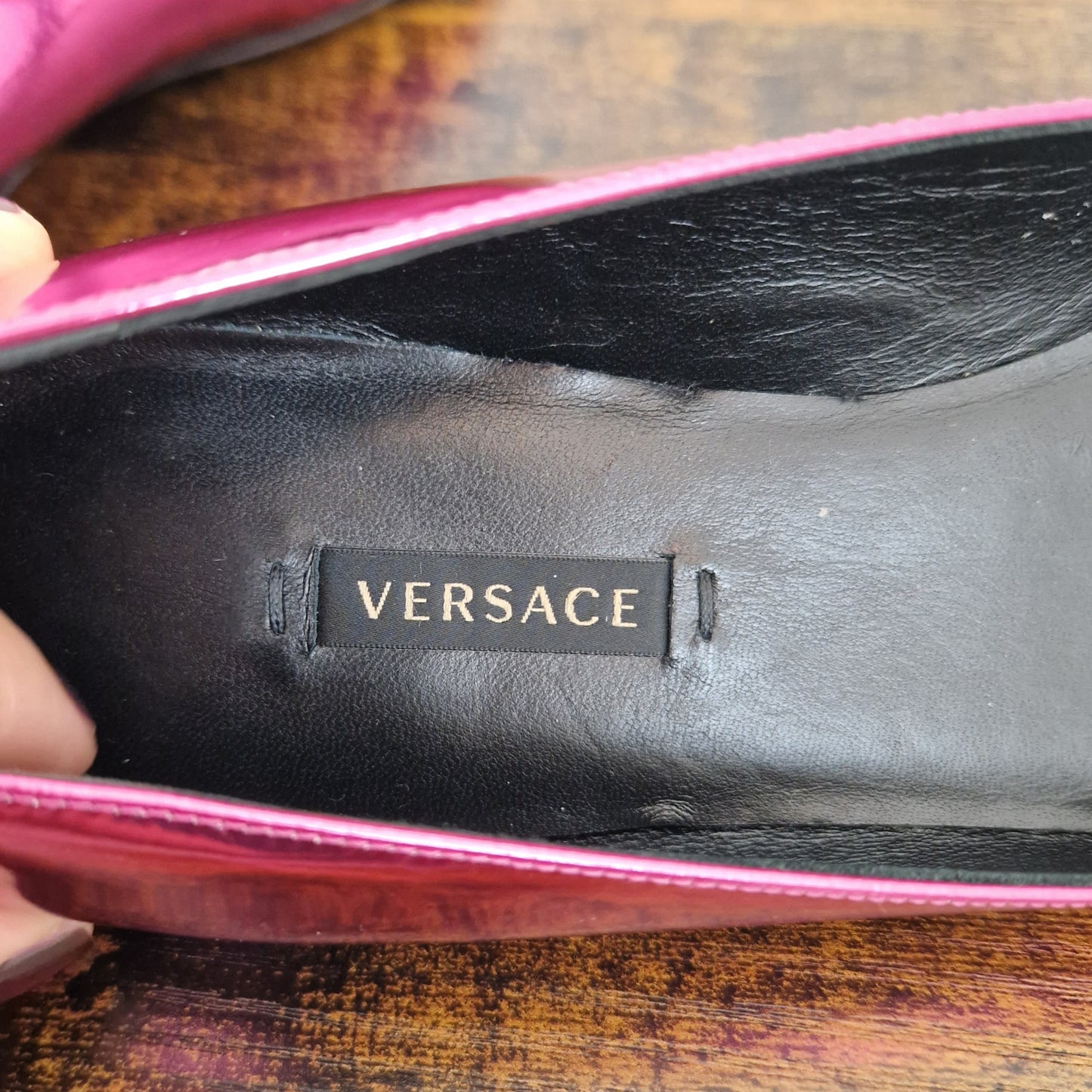 Versace | Ballerine rosa metallic