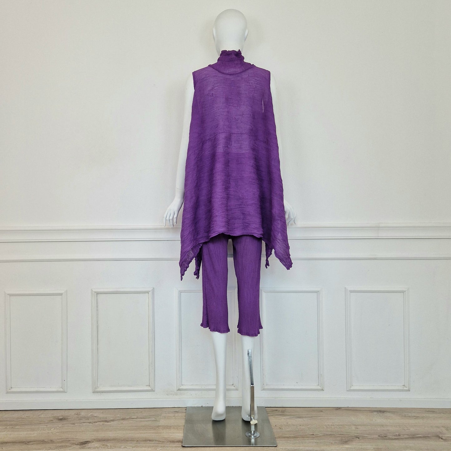 Issey Miyake Cauliflower | Completo viola top e pantaloni