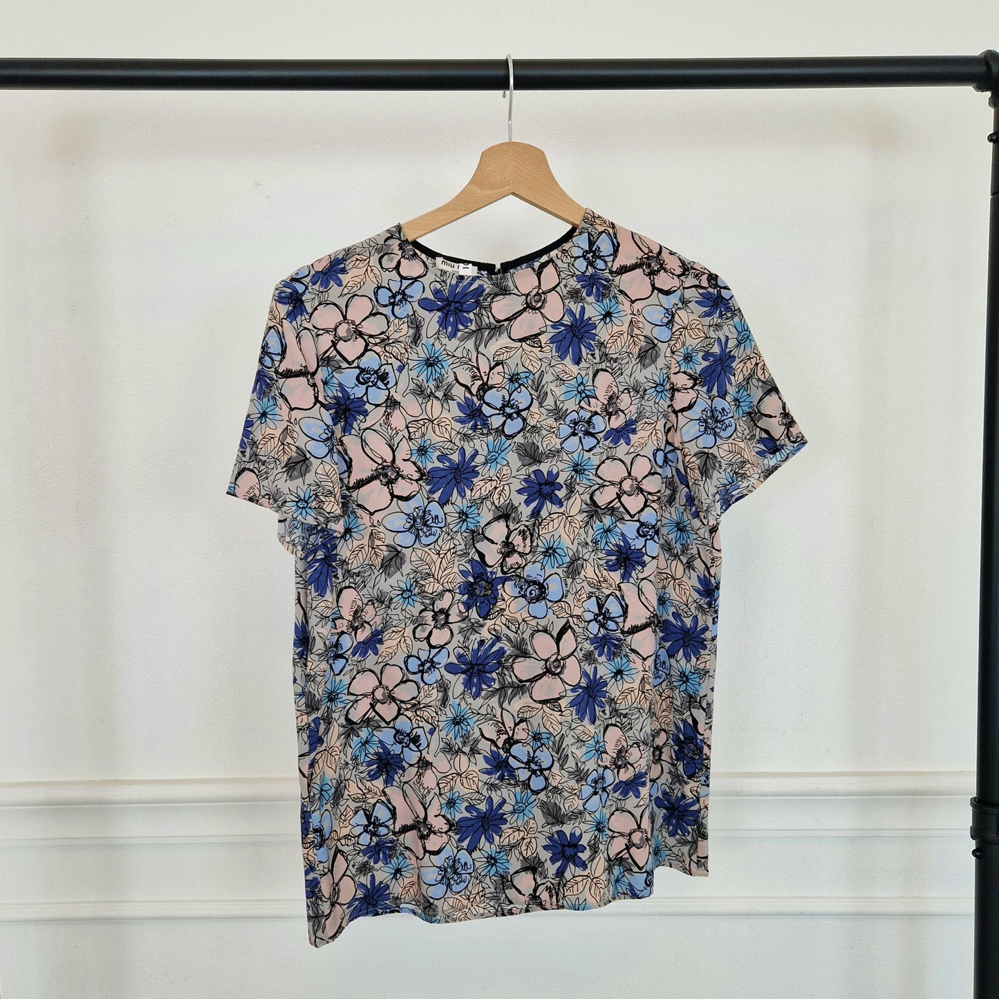 Miu Miu | T shirt seta fiorata