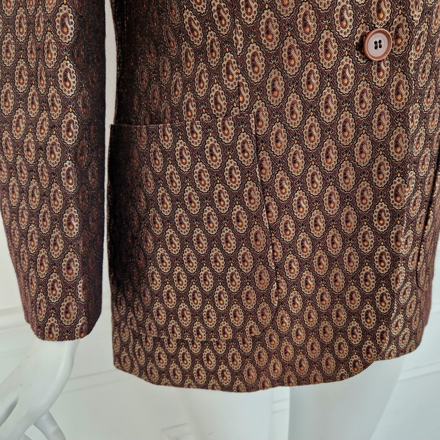 Romeo Gigli | Blazer stampa paisley bronzo