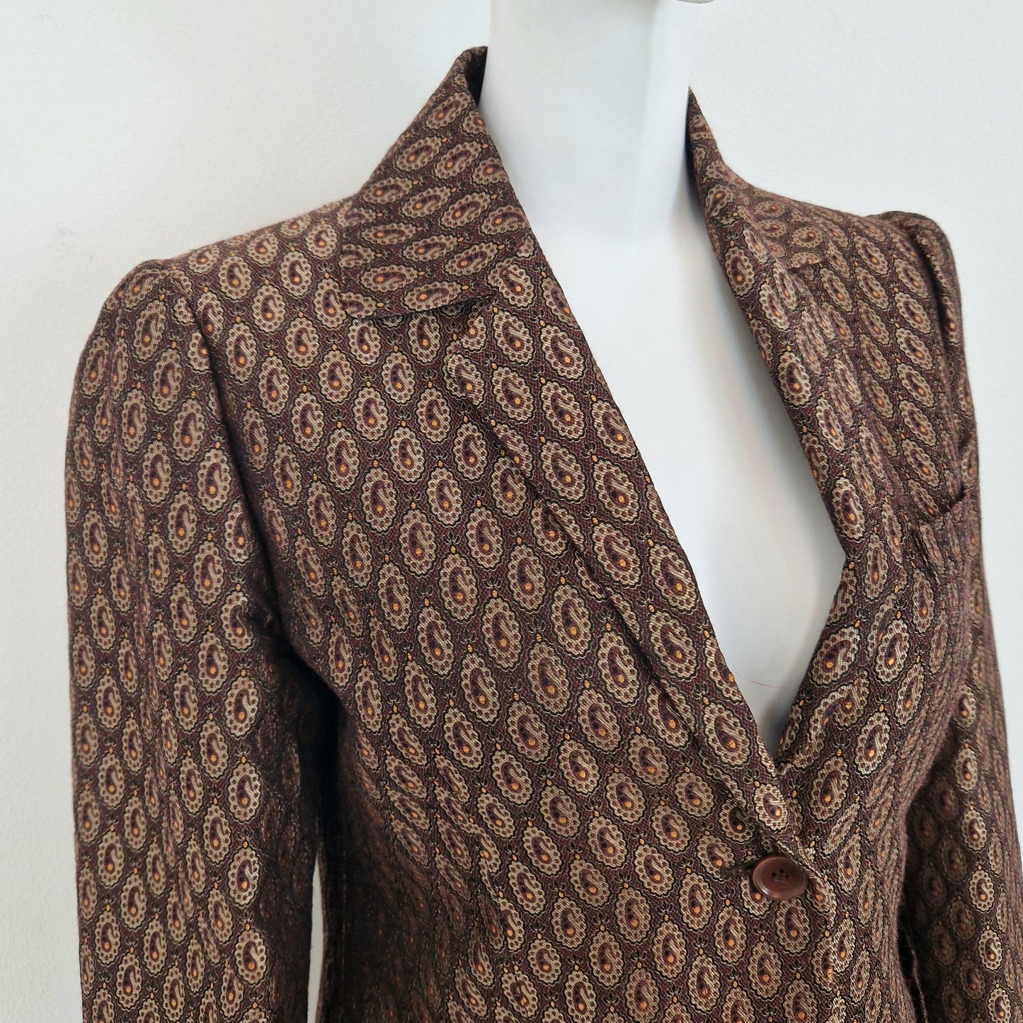 Romeo Gigli | Blazer stampa paisley bronzo