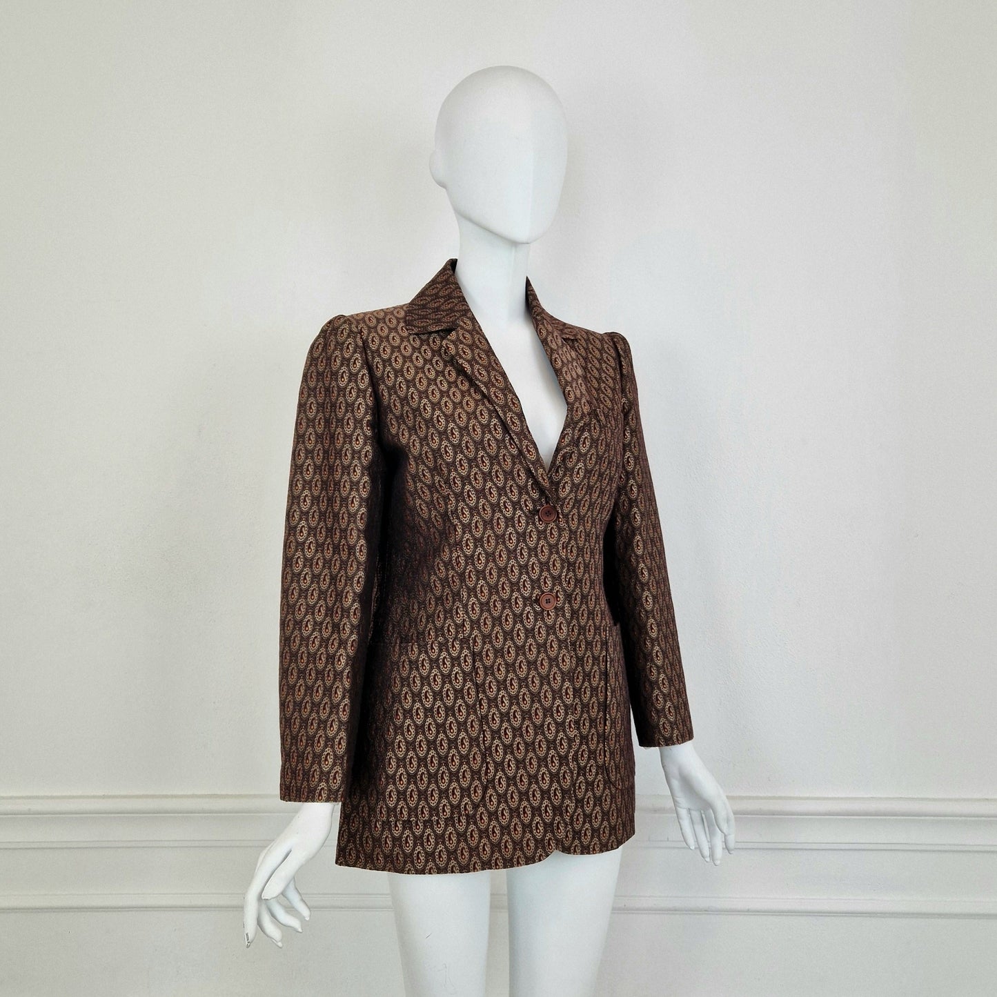 Romeo Gigli | Blazer stampa paisley bronzo