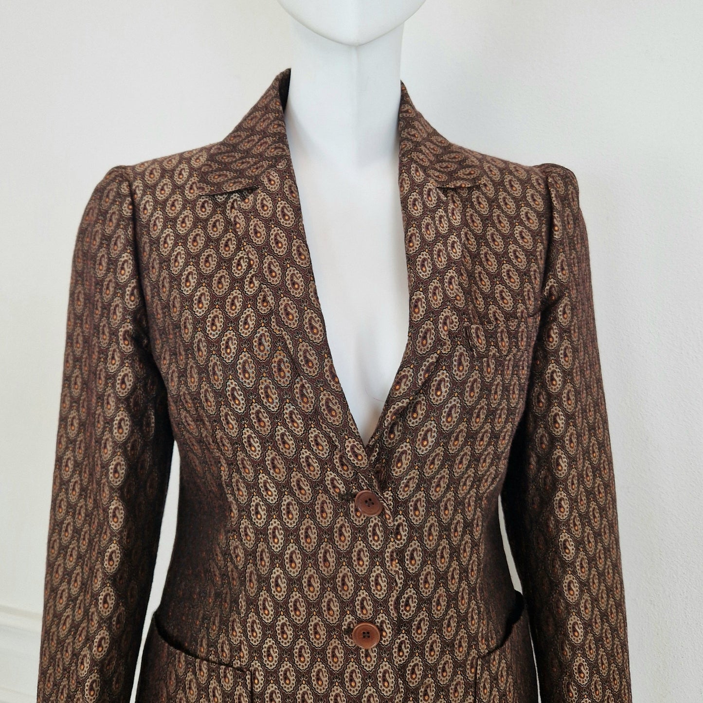 Romeo Gigli | Blazer stampa paisley bronzo