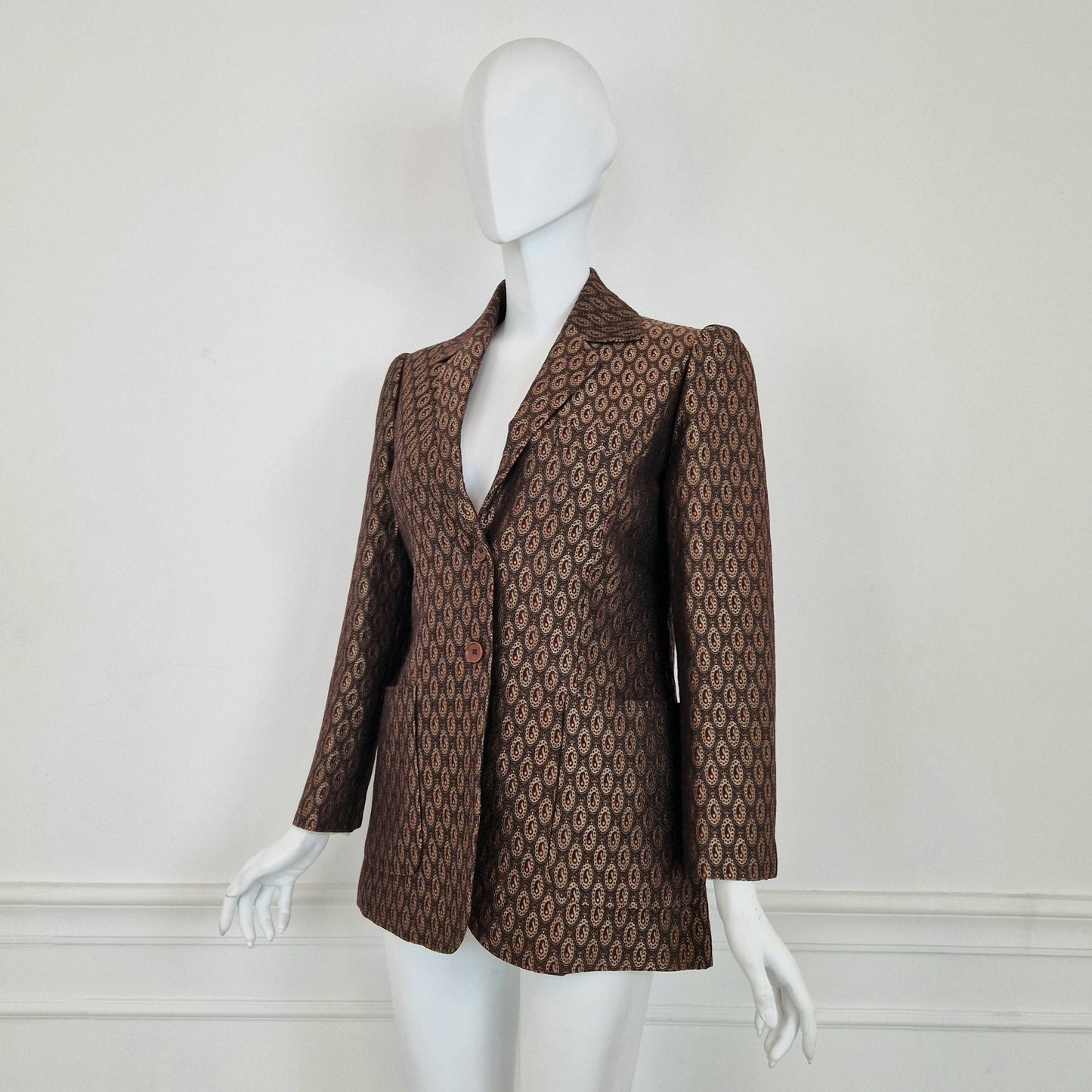 Romeo Gigli | Blazer stampa paisley bronzo