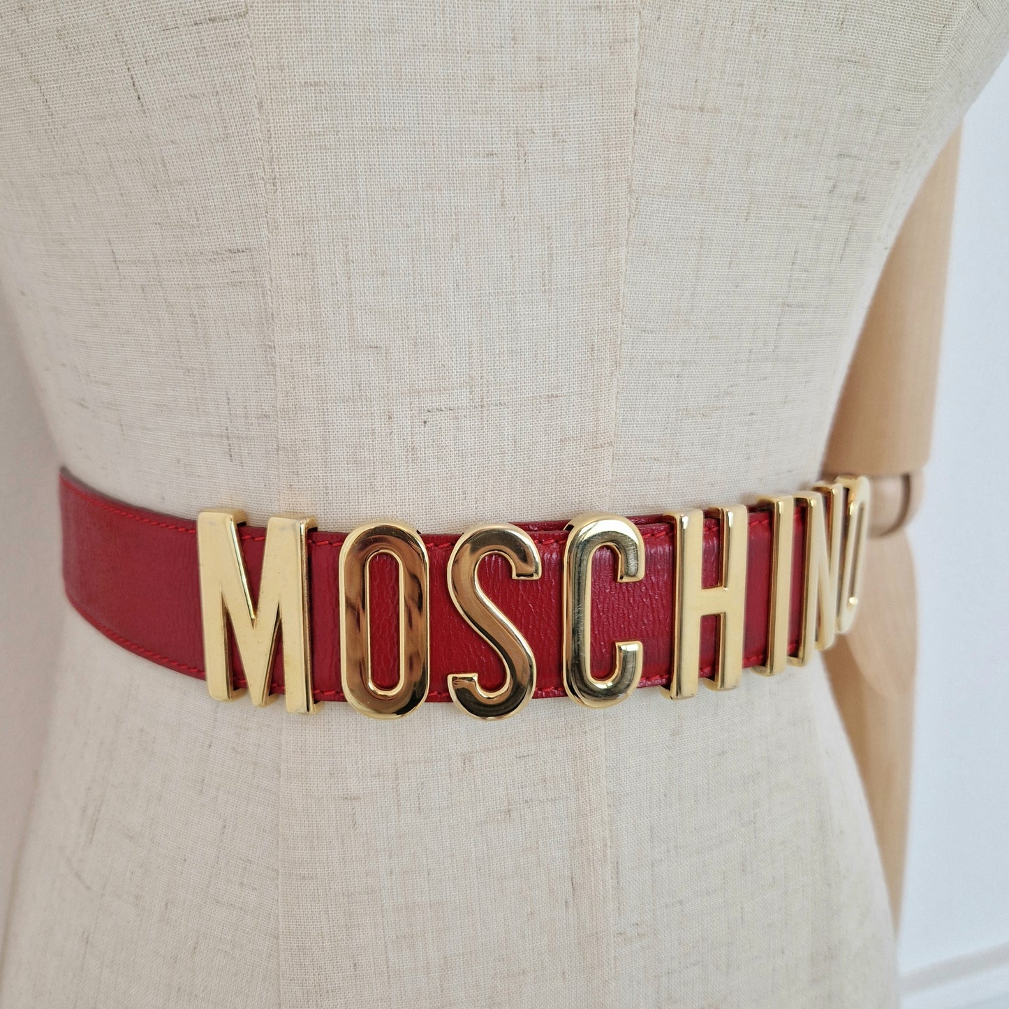 Moschino | Cintura in pelle rossa