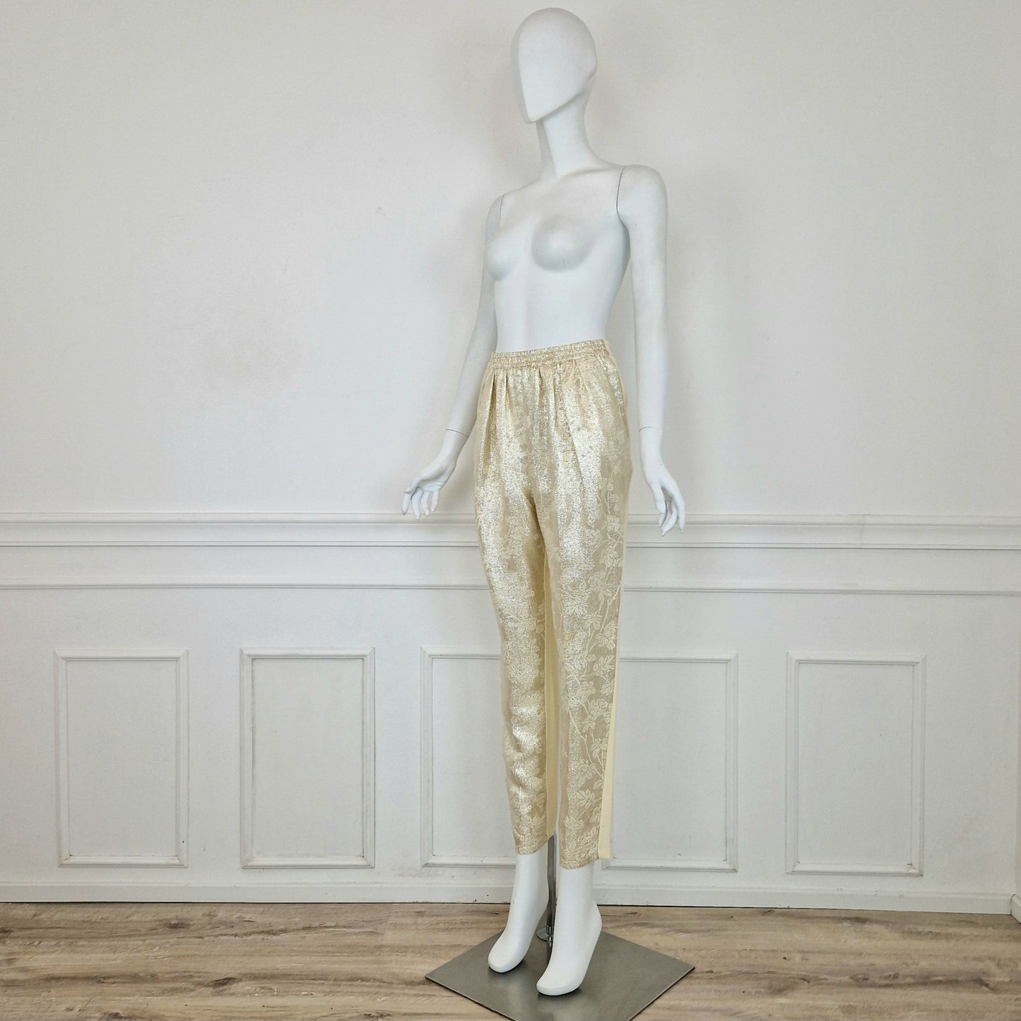 Stella McCartney | Pantaloni oro e crema