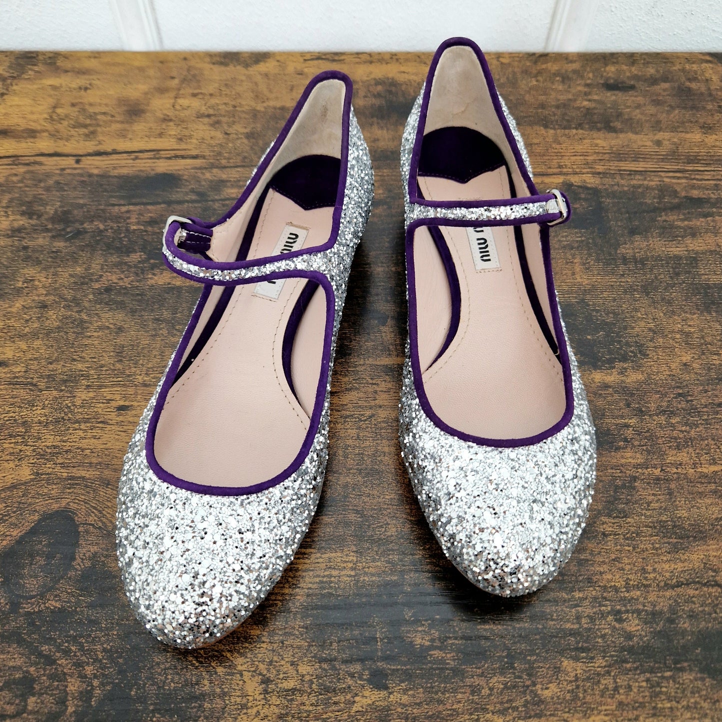 Miu Miu | Ballerine glitter argento