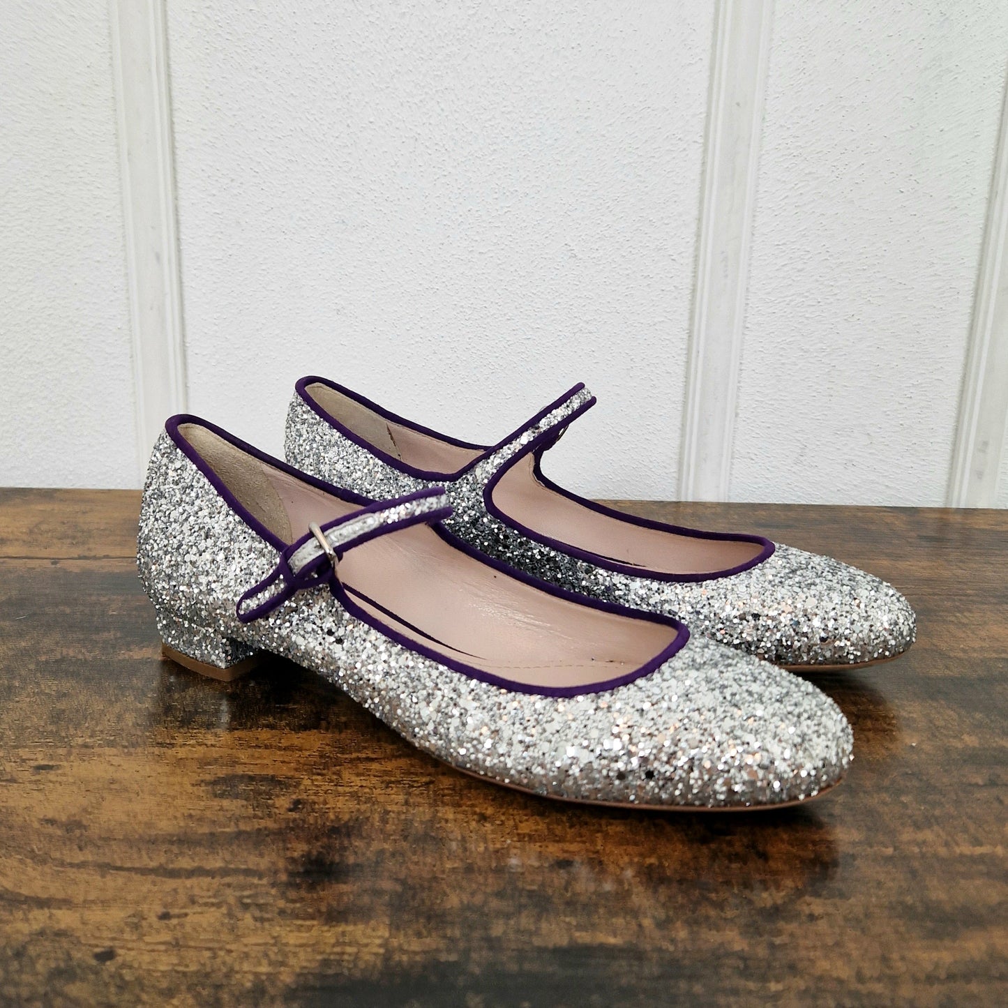 Miu Miu | Ballerine glitter argento