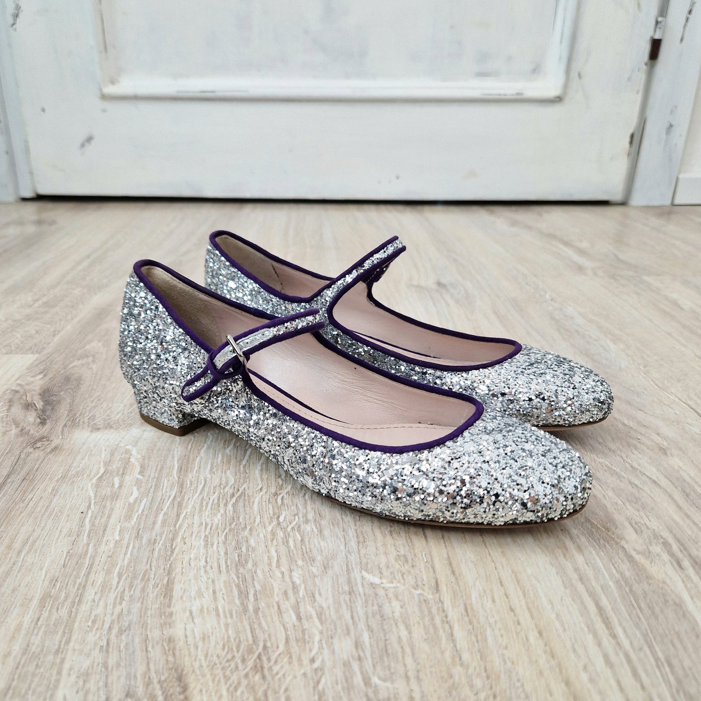 Miu Miu | Ballerine glitter argento