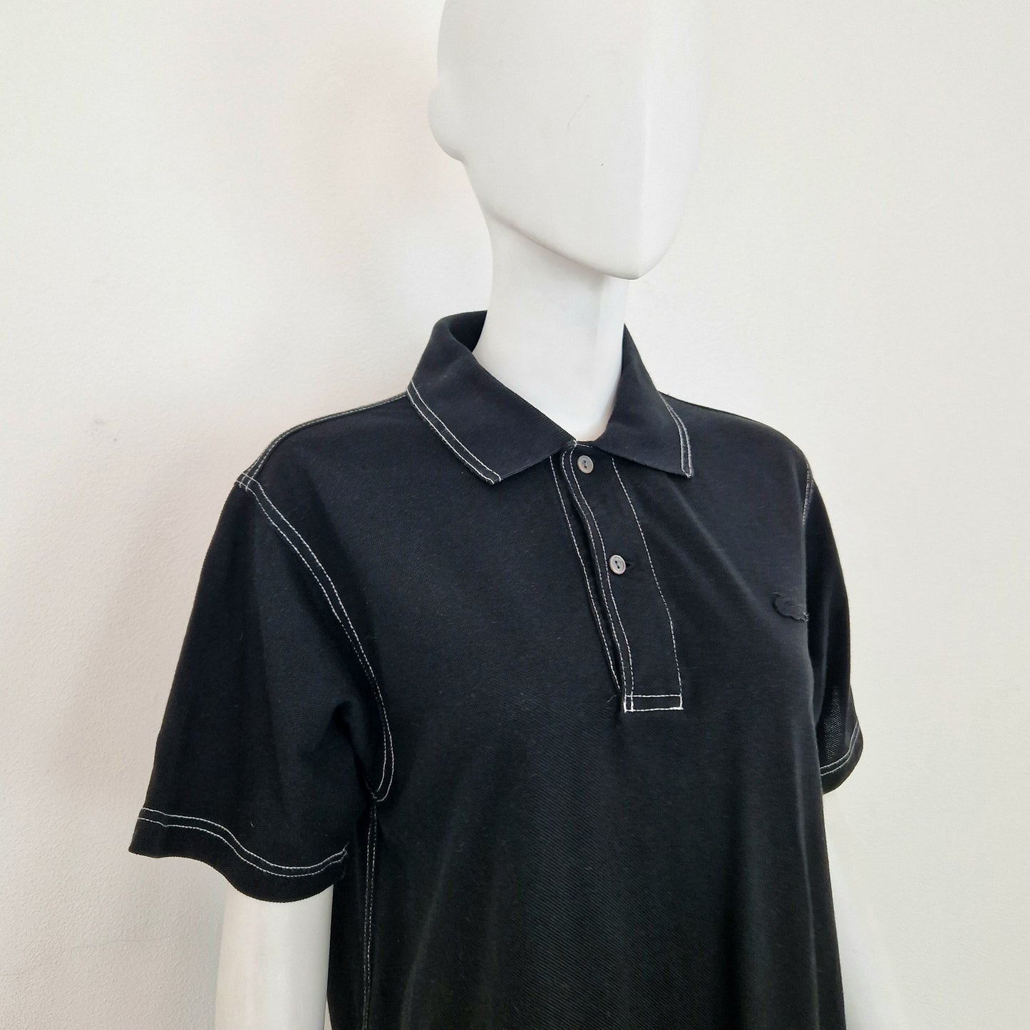 Junya Watanabe Man × Lacoste | Polo in cotone nero