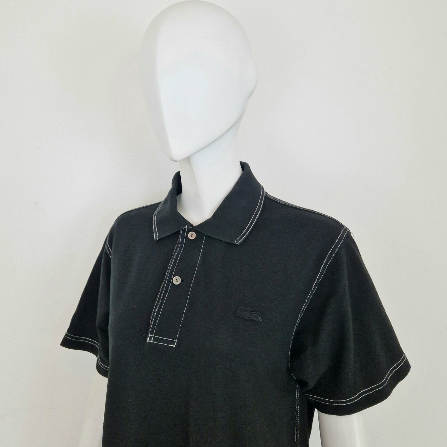 Junya Watanabe Man × Lacoste | Polo in cotone nero