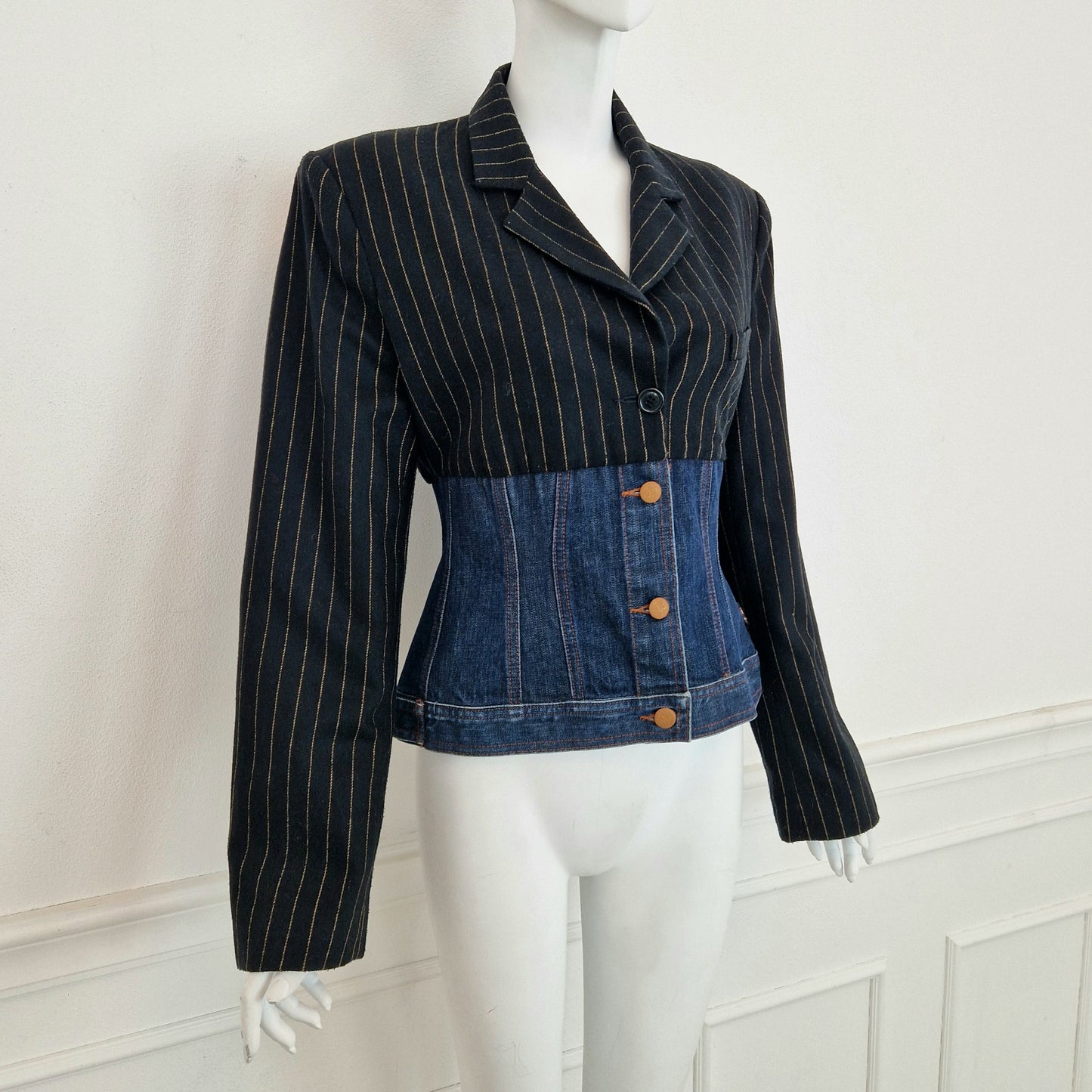 Jean Paul Gaultier | Giacca in lana e denim