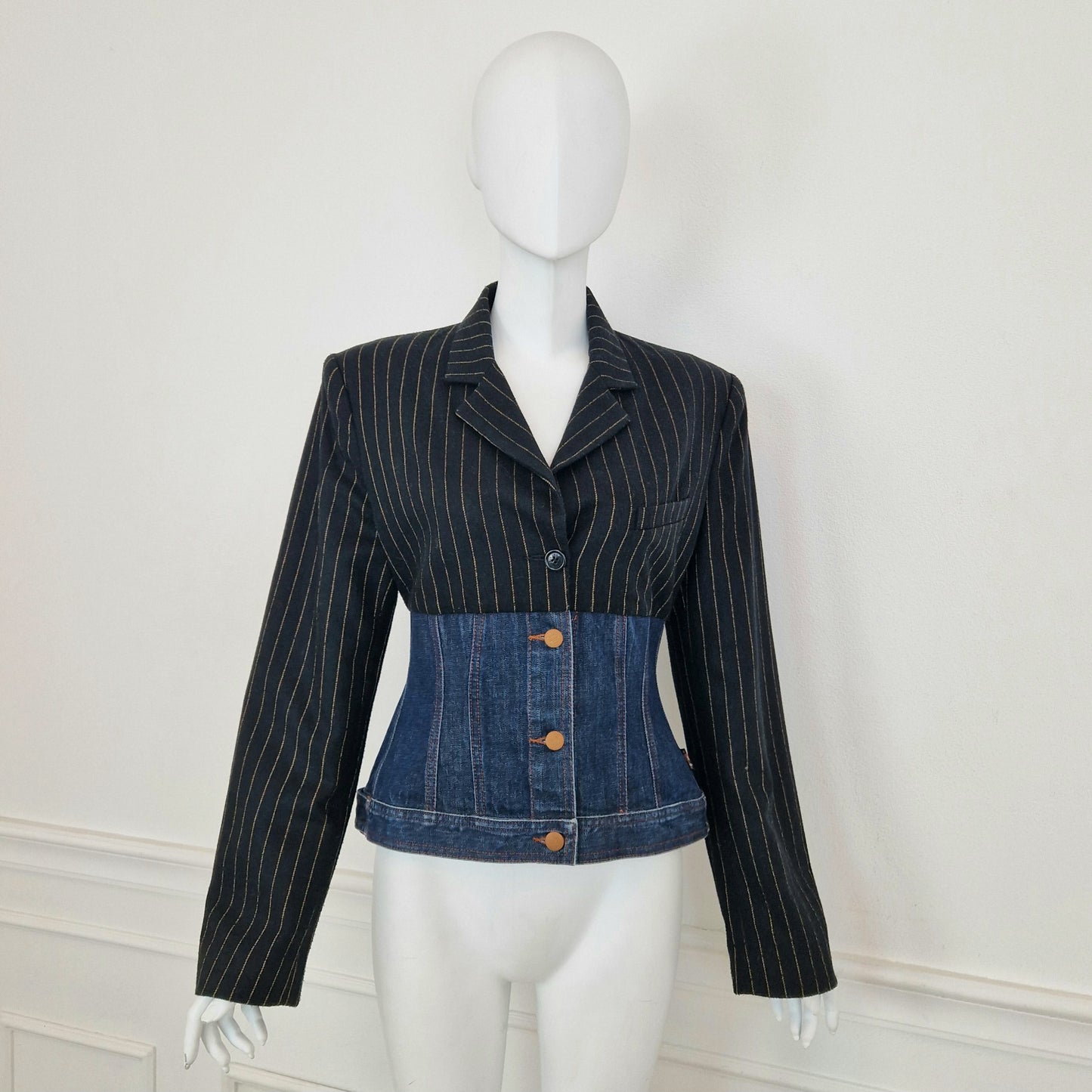 Jean Paul Gaultier | Giacca in lana e denim