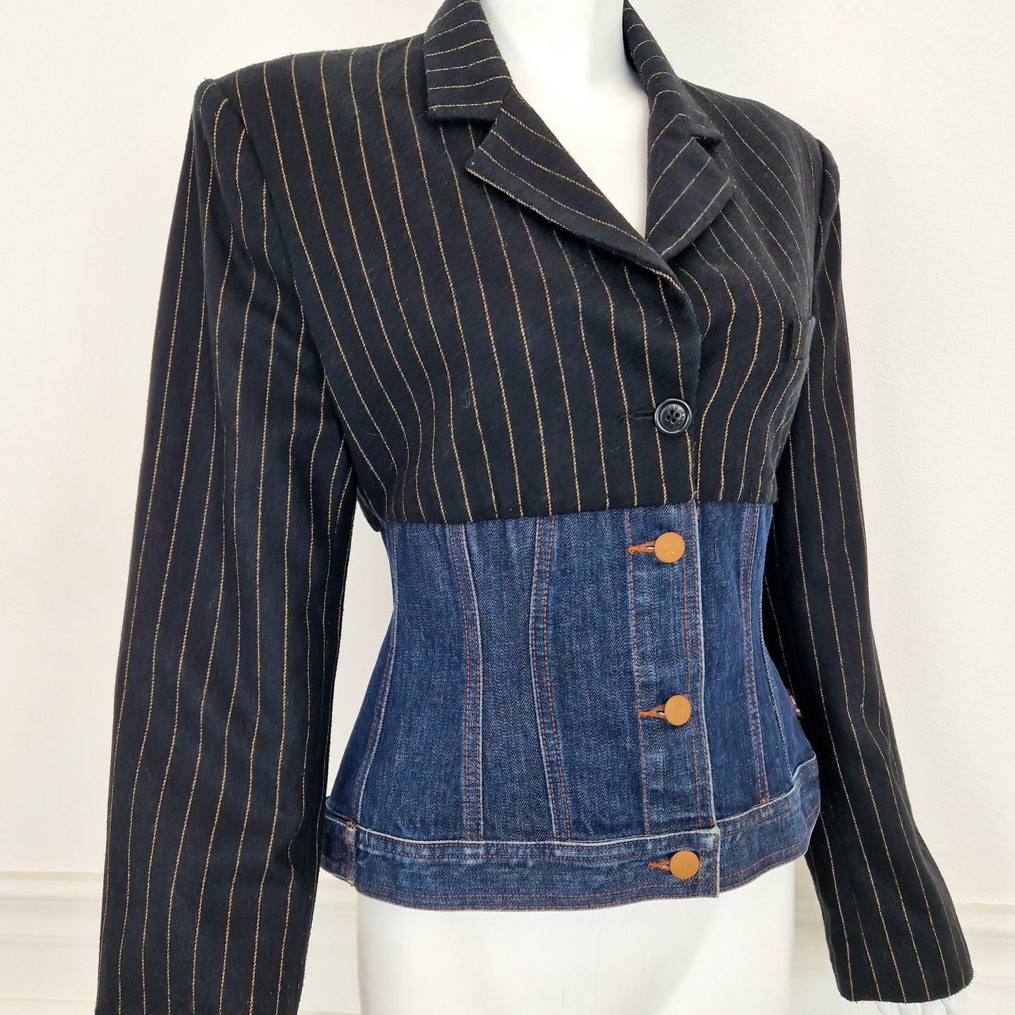 Jean Paul Gaultier | Giacca in lana e denim