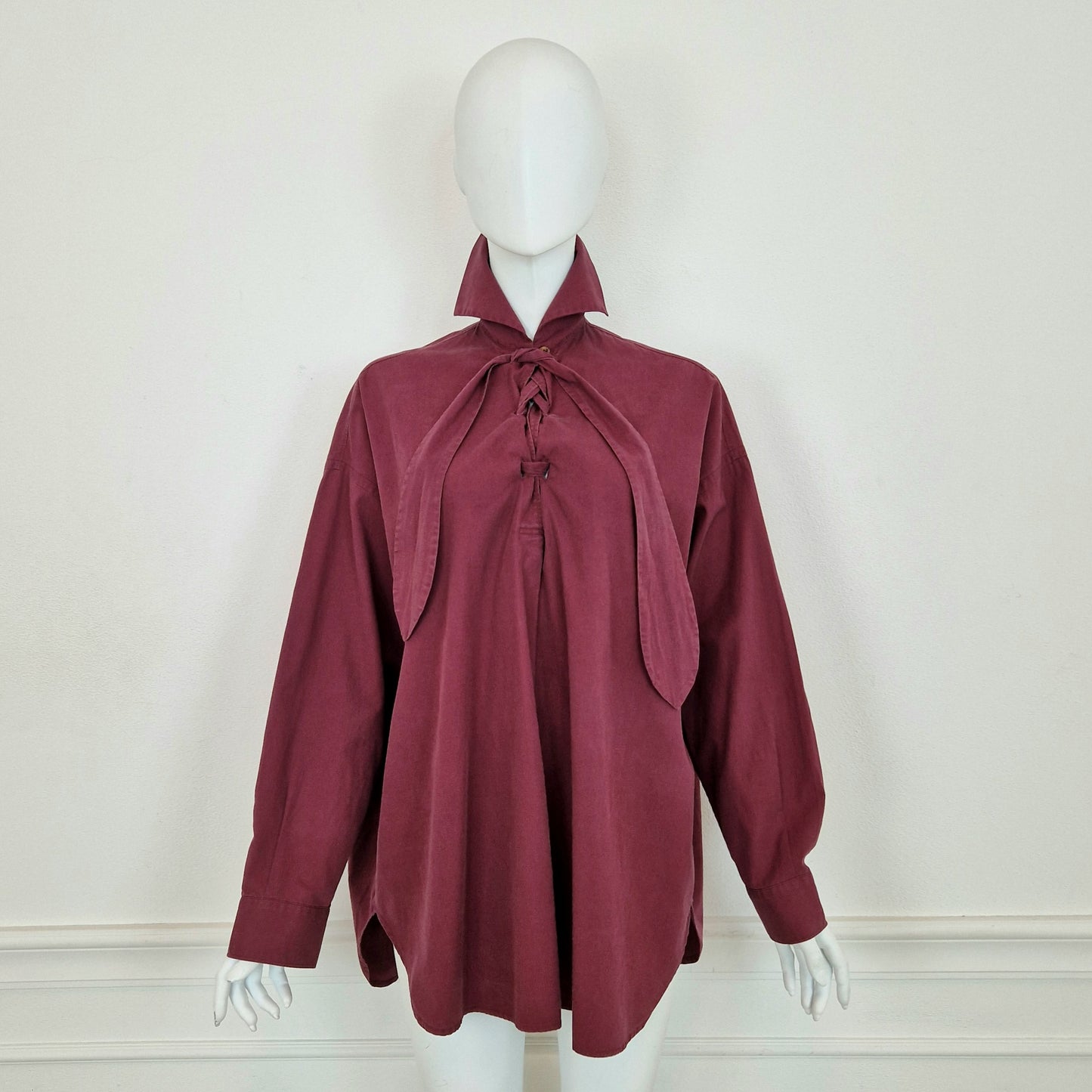 Romeo Gigli | Camicia vintage bordeaux oversize