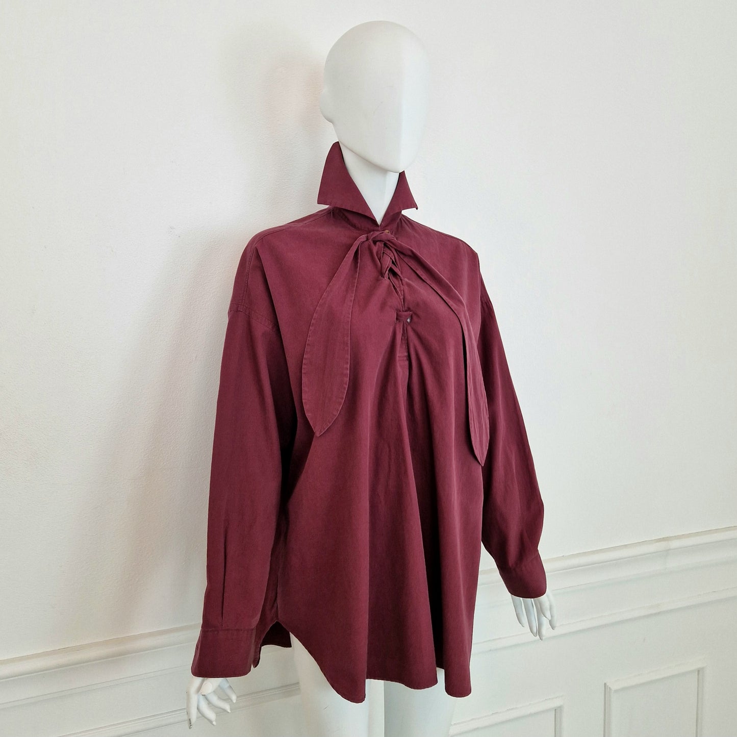 Romeo Gigli | Camicia vintage bordeaux oversize