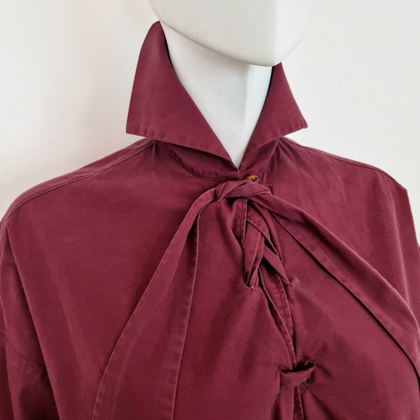 Romeo Gigli | Camicia vintage bordeaux oversize