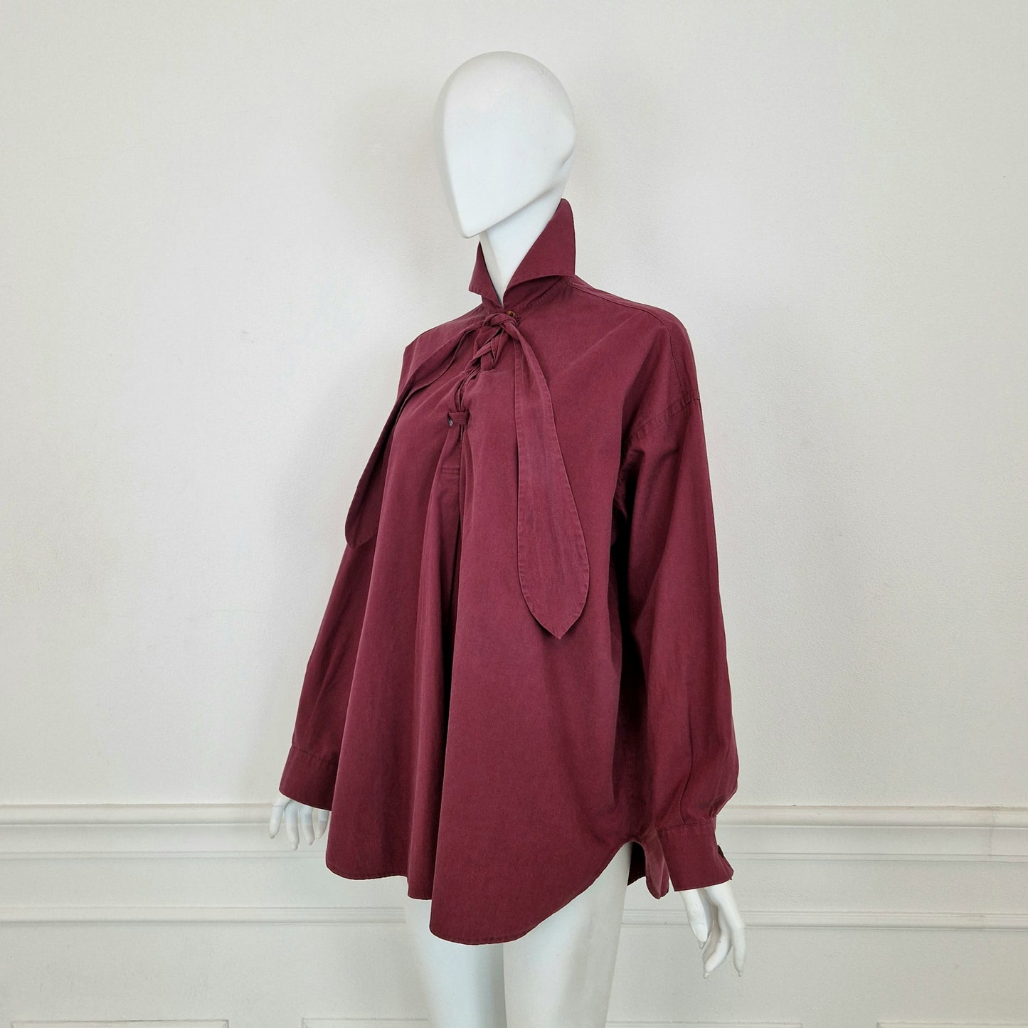 Romeo Gigli | Camicia vintage bordeaux oversize