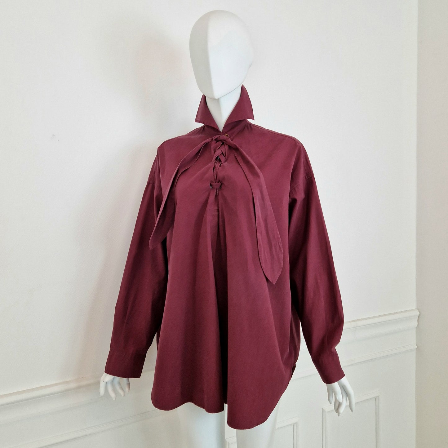 Romeo Gigli | Camicia vintage bordeaux oversize