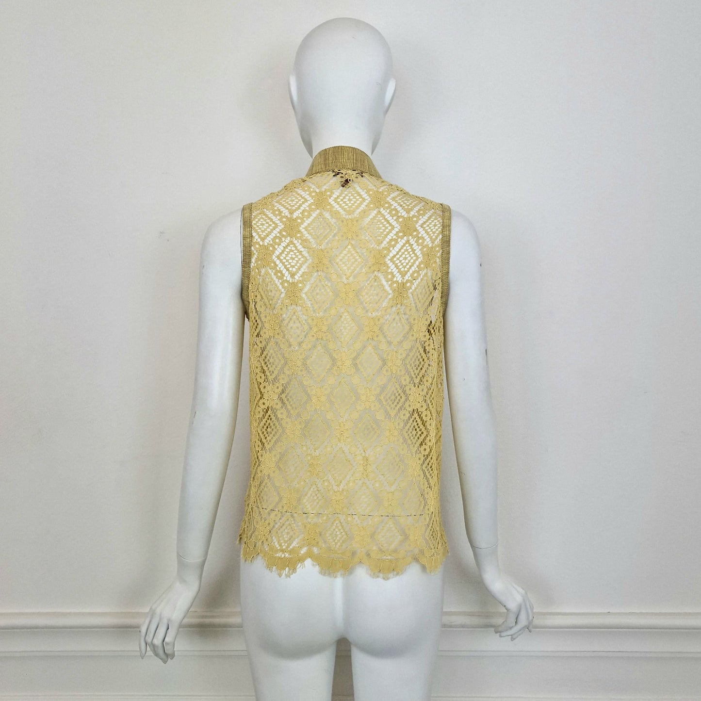 Romeo Gigli | Gilet in pizzo giallo