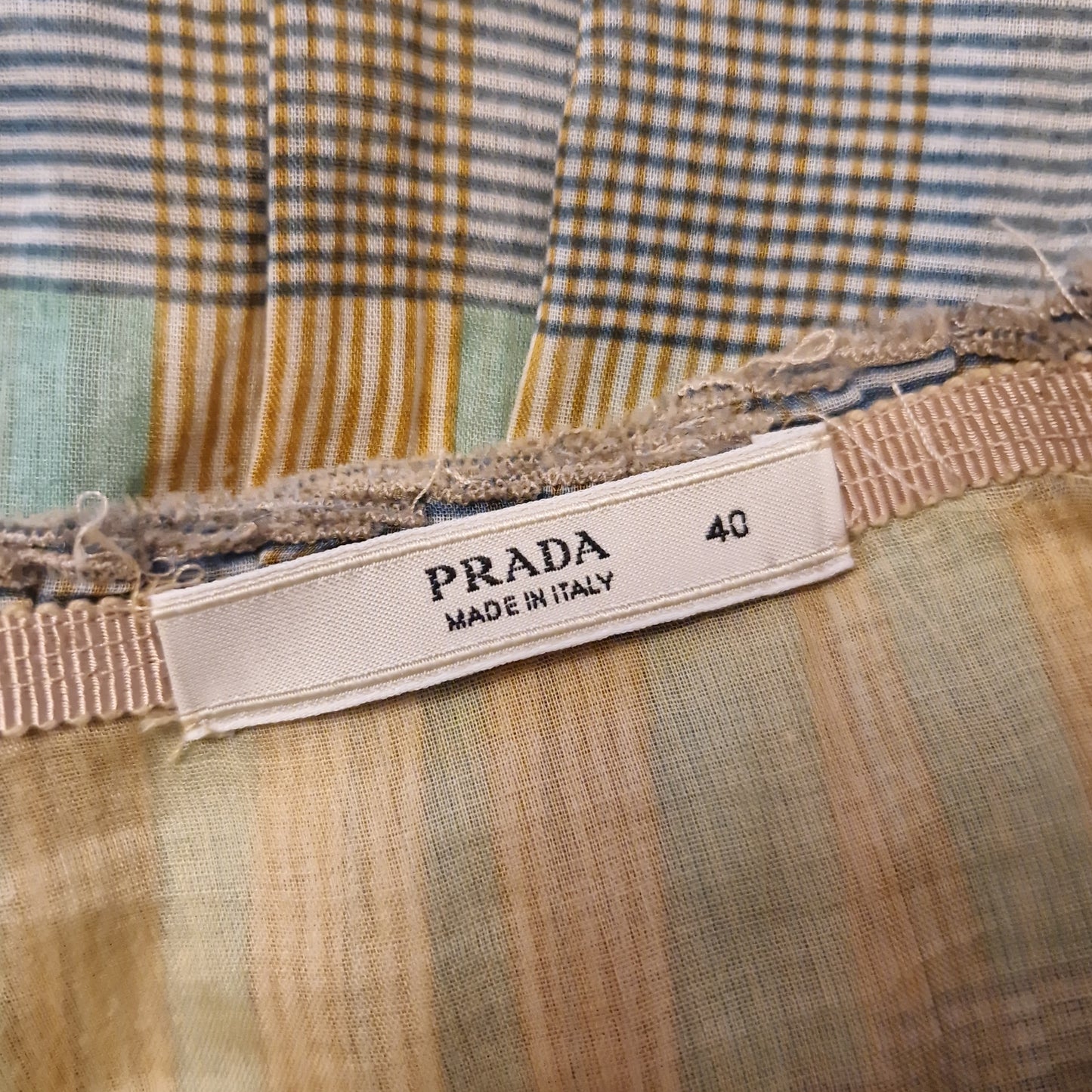 Prada | Gonna check a pieghe