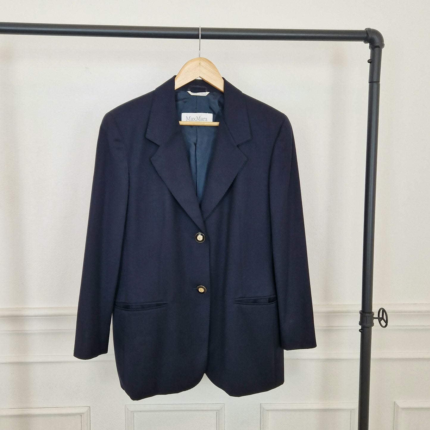 Max Mara | Blazer blu bottoni ancora