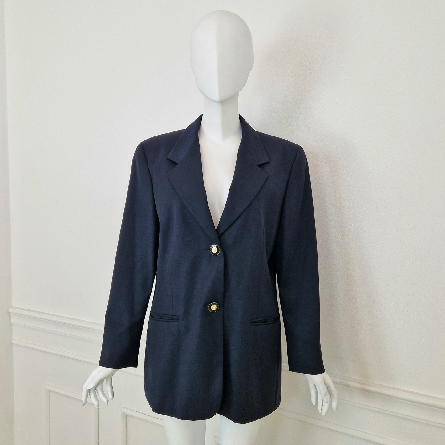 Max Mara | Blazer blu bottoni ancora